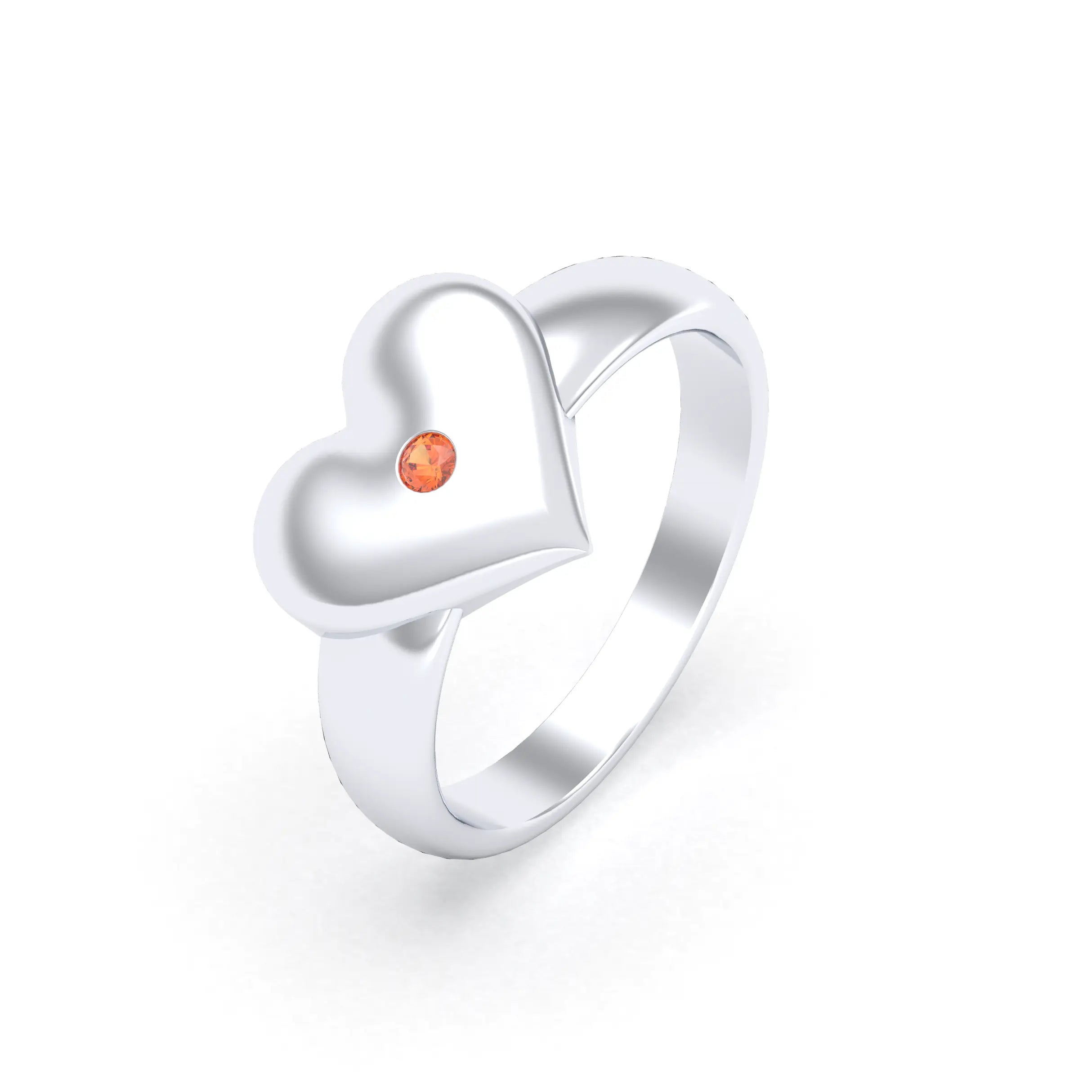 Bague Idylle en Argent : la pureté d’un cœur éternel et sur mesure