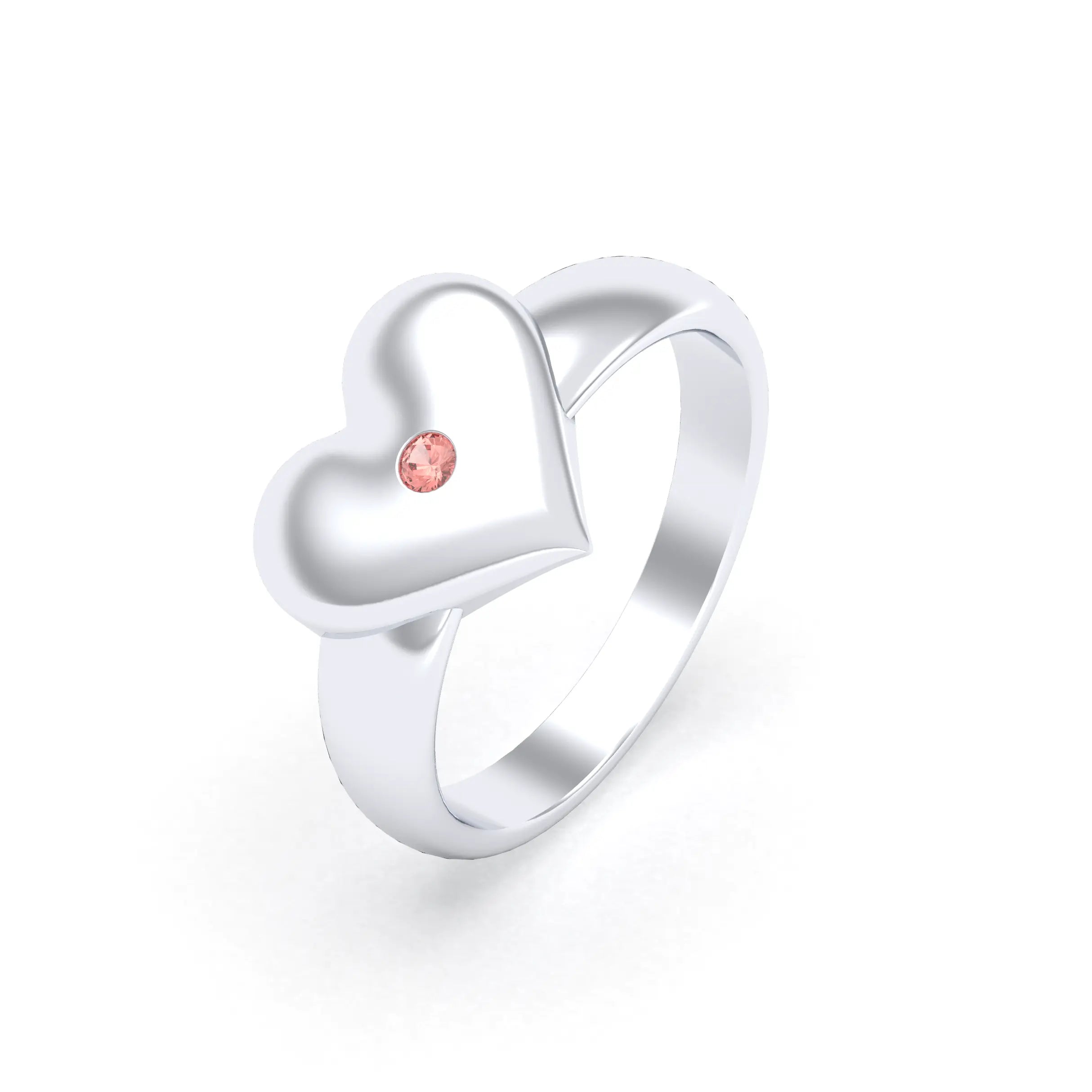 Bague Idylle en Argent : la pureté d’un cœur éternel et sur mesure