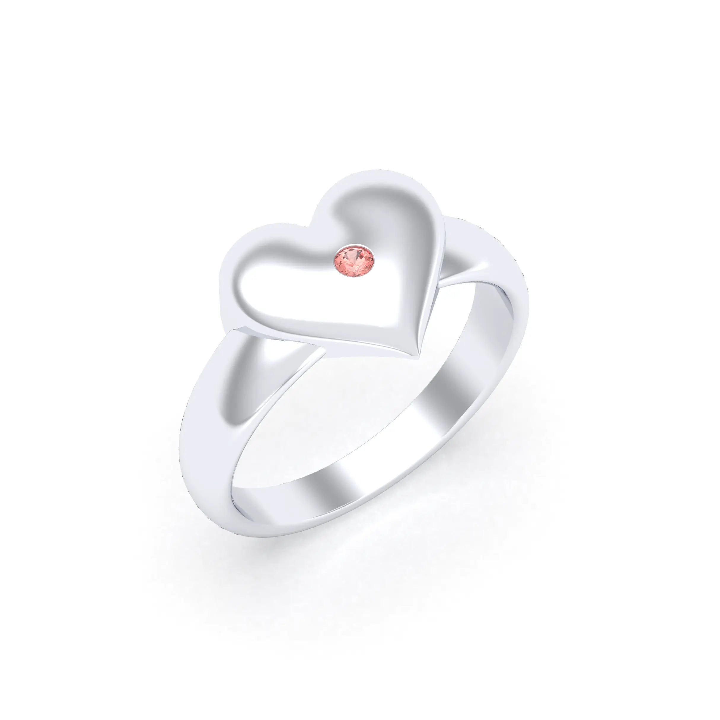 Bague Idylle en Argent : la pureté d’un cœur éternel et sur mesure