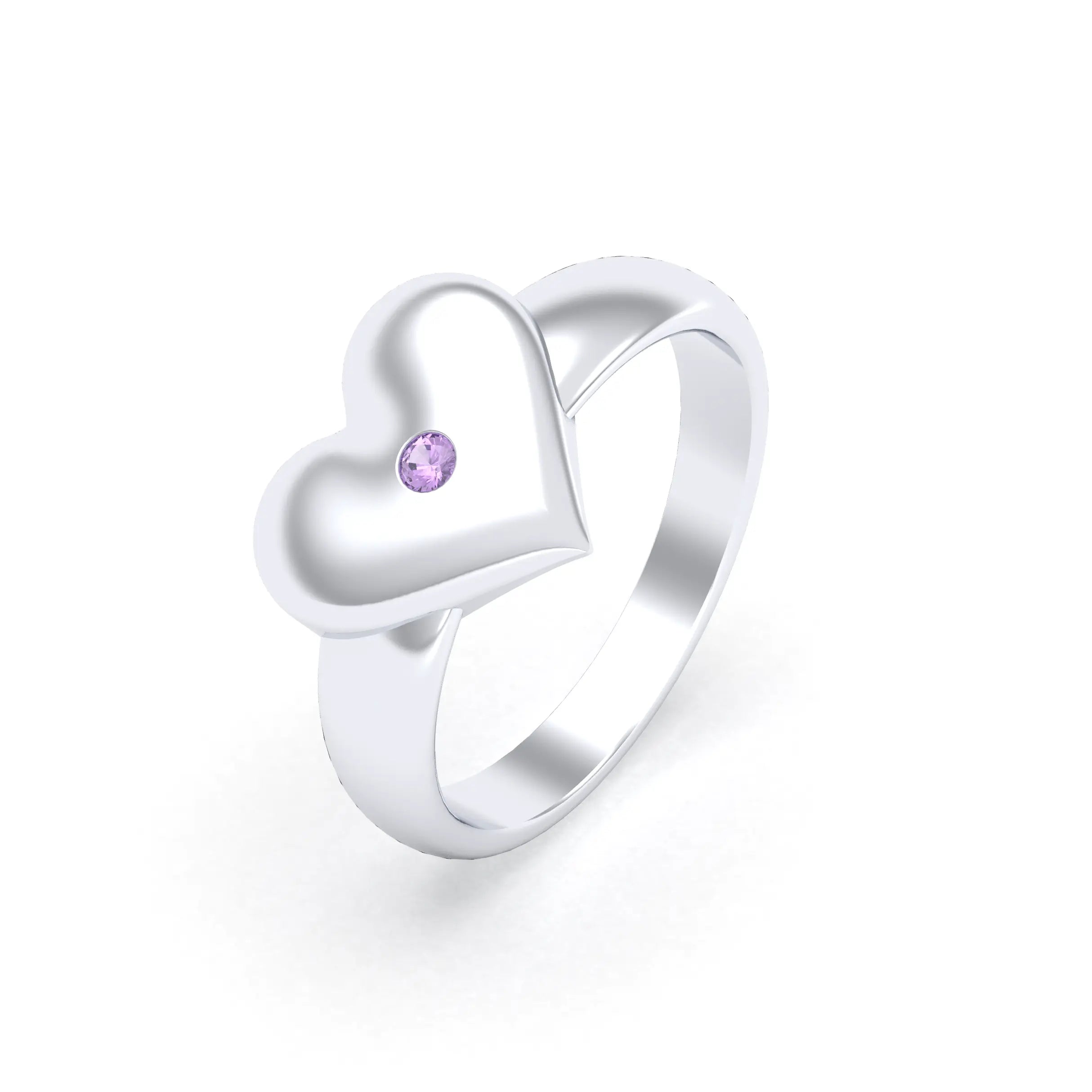 Bague Idylle en Argent : la pureté d’un cœur éternel et sur mesure