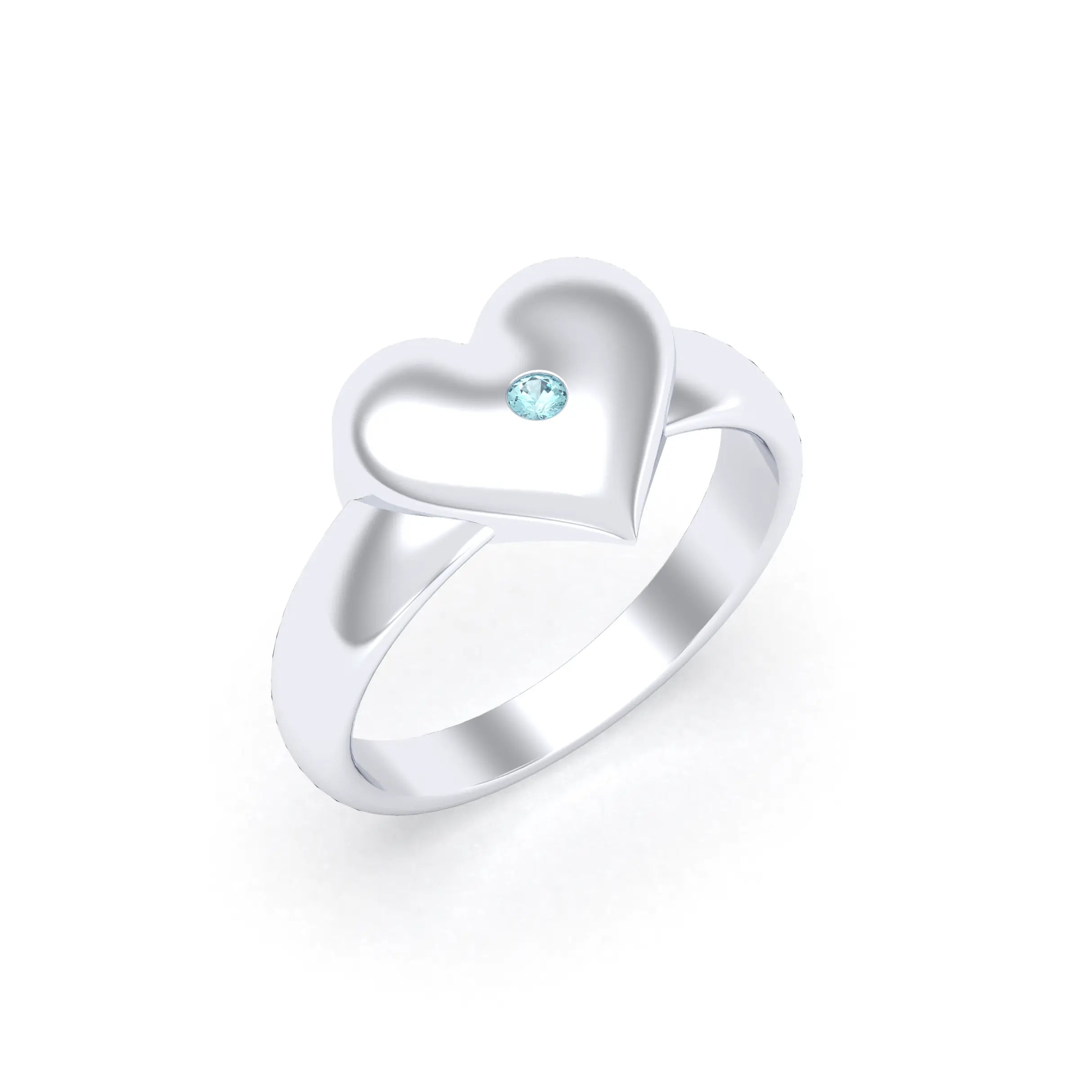 Bague Idylle en Argent : la pureté d’un cœur éternel et sur mesure