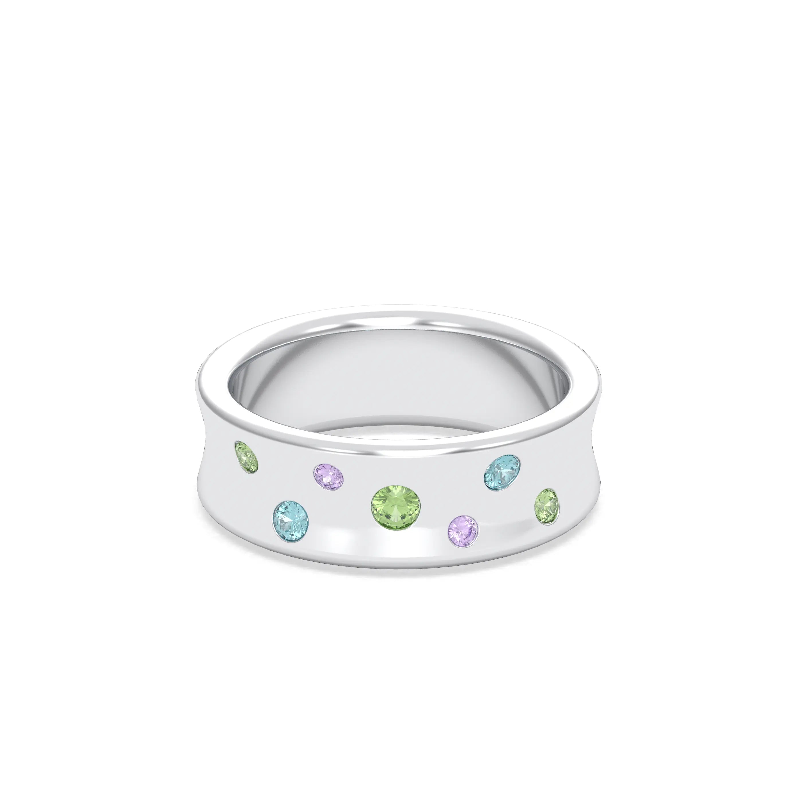 Bague Miami – L'Éclat Solaire en Argent 950 et Pierres Fines