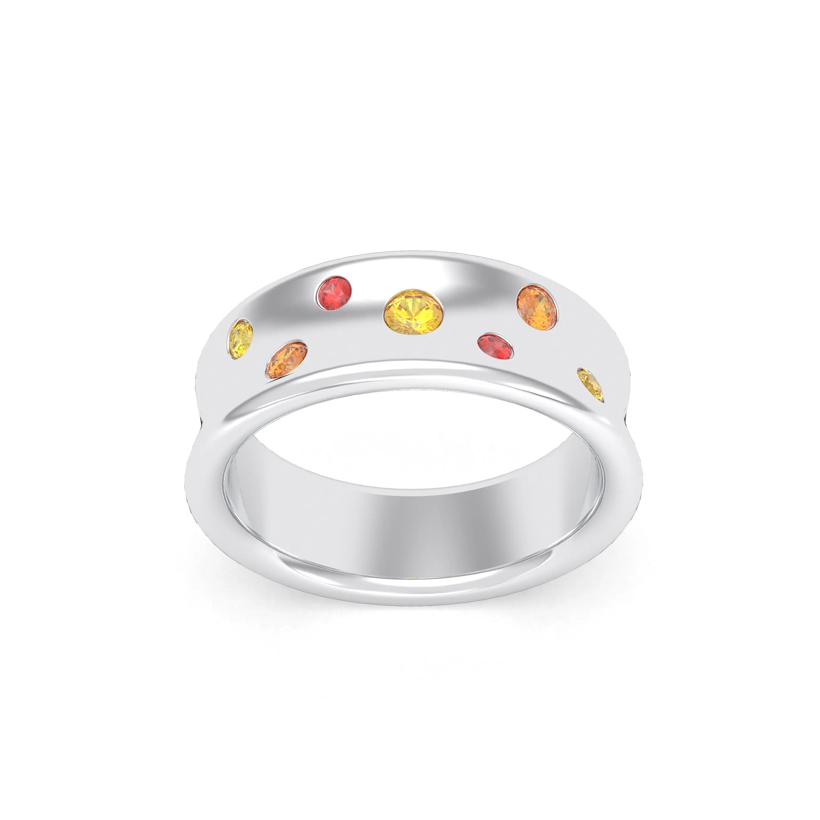 Bague Miami – L'Audace Précieuse en Argent 950, Saphirs et Rubis