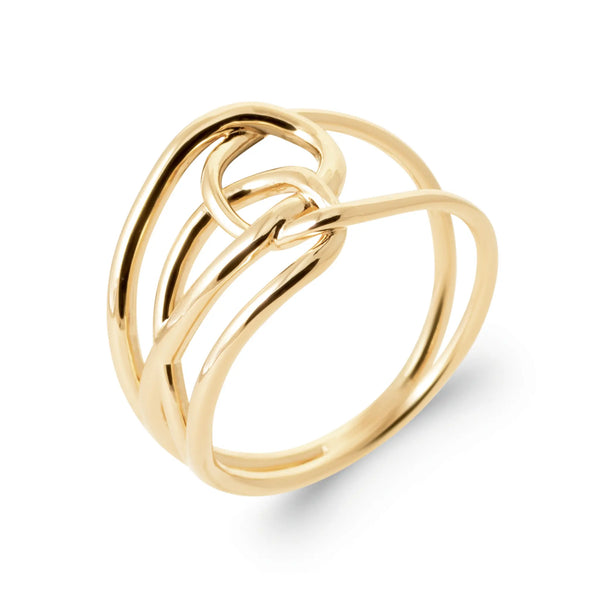 Bague Entrelacs – Plaqué Or 18 Carats 56