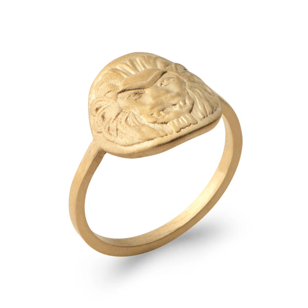 Bague plateau arrondi ciselé façon médaille ancienne en plaqué or