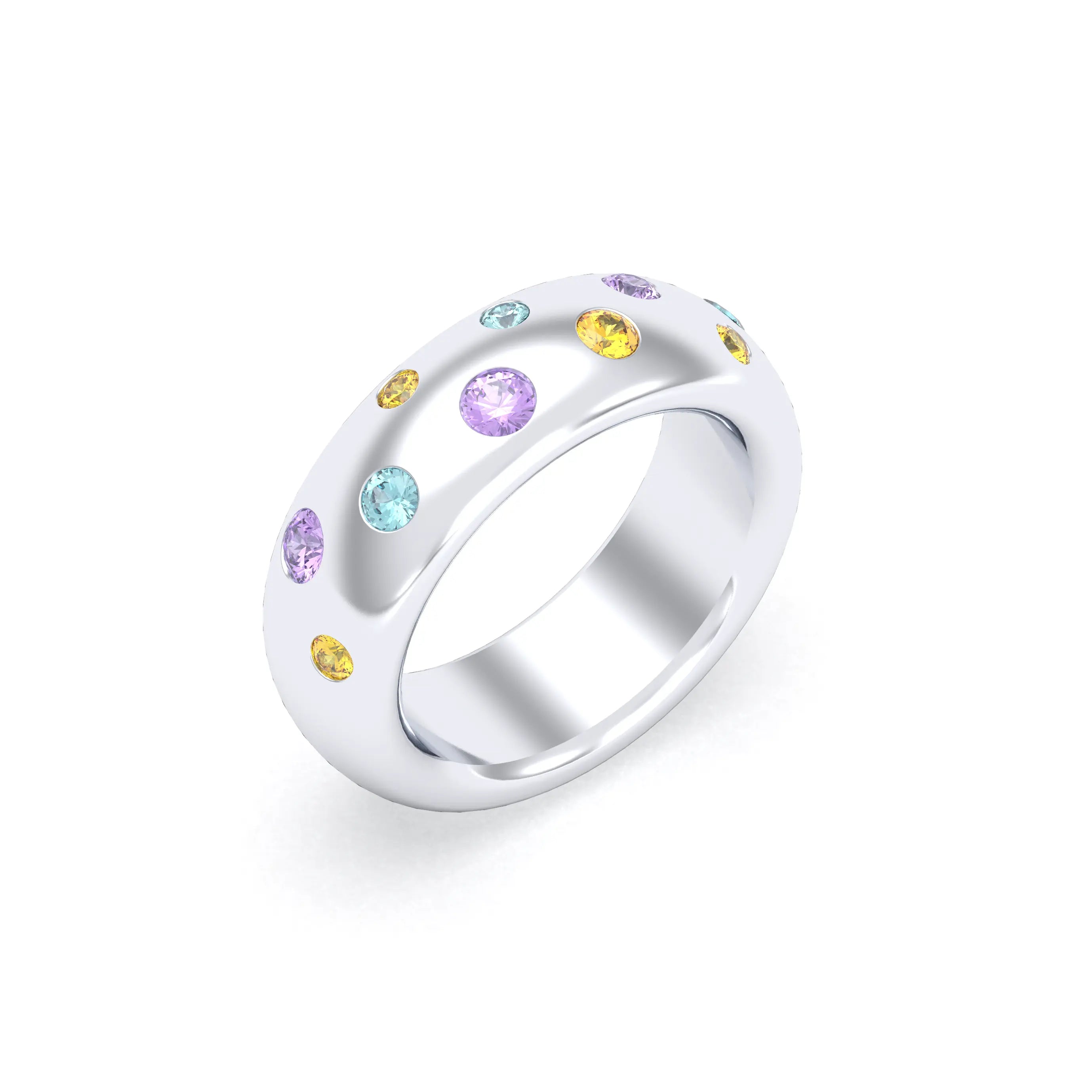 Bague Sabrina Argent 950 – L'Éclat des Pierres Fines Améthyste