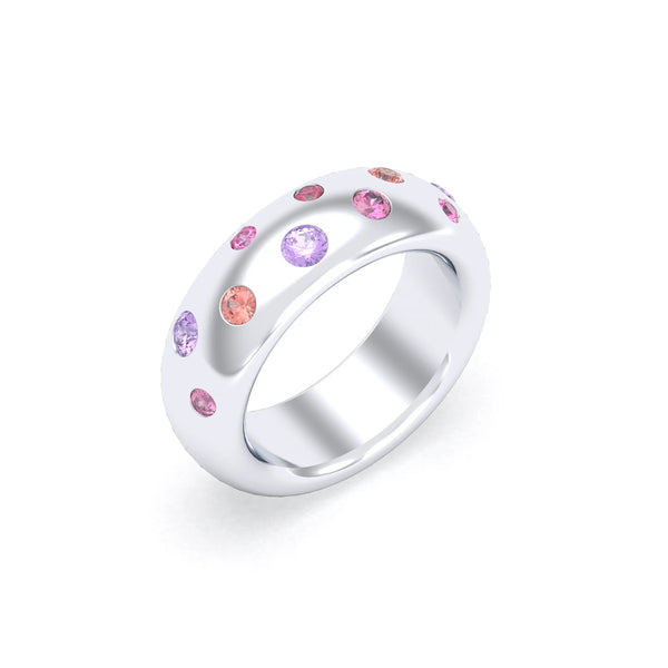 Bague Sabrina "L'Absolue" Argent 950 – Saphirs, Rubis & Pierres Fines Améthyste