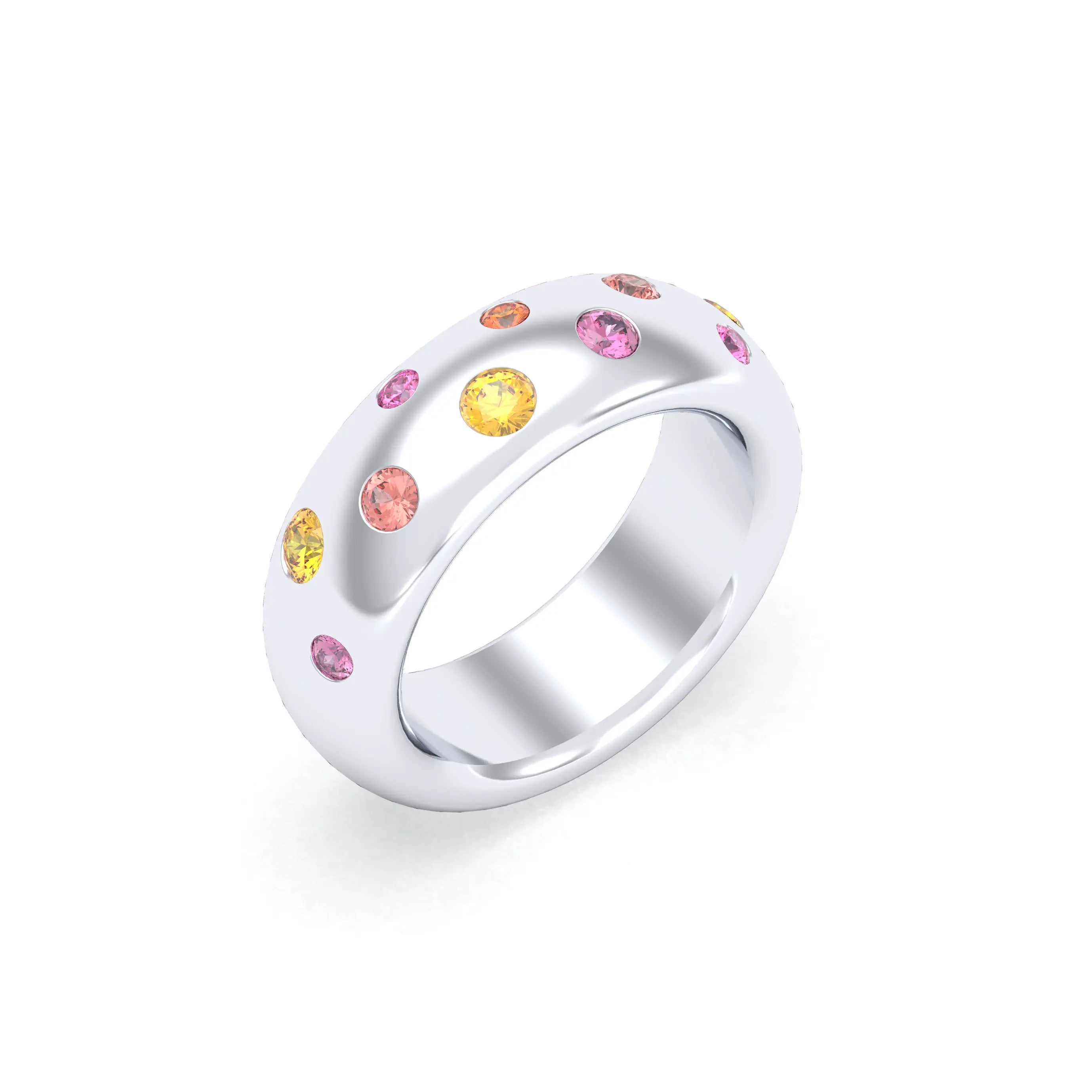 Bague Sabrina "L'Absolue" Argent 950 – Saphirs, Rubis & Pierres Fines Citrine