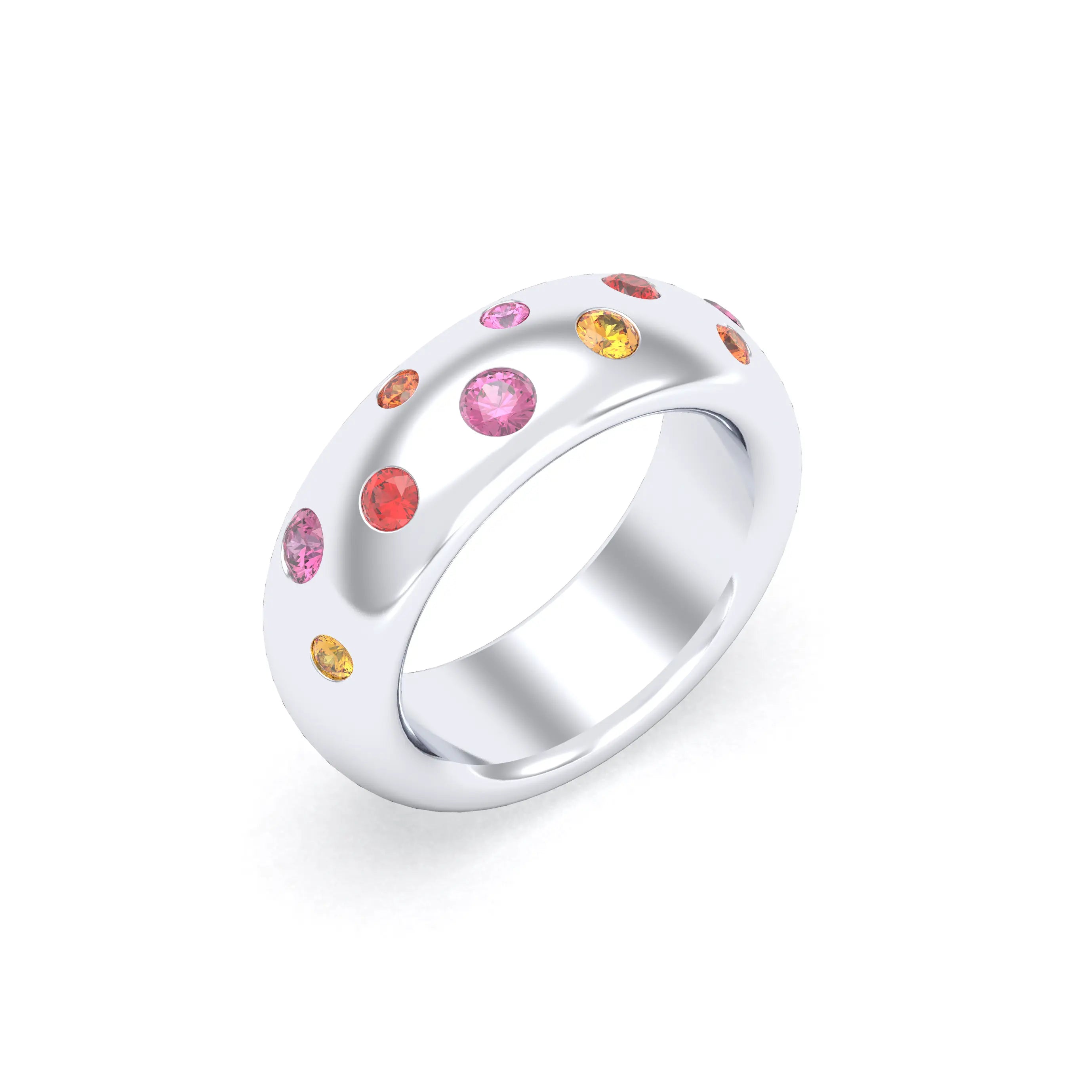 Bague Sabrina "L'Absolue" Argent 950 – Saphirs, Rubis & Pierres Fines Grenat Rhodolite