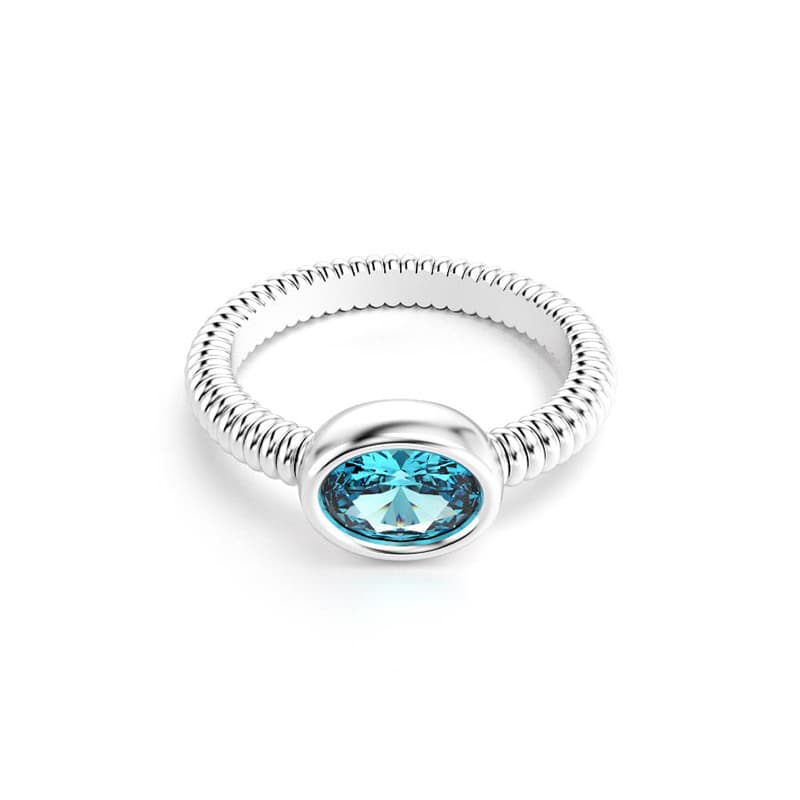 Bague bysance femme en argent avec pierre semi-précieuse topaze ovale