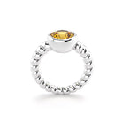 Bague indiscrète pour femme en argent et citrine