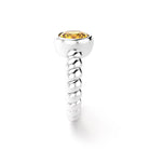 Bague indiscrète pour femme en argent et citrine