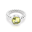 Bague indiscrète pour femme en argent et quartz lemon