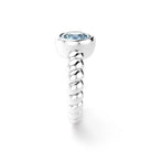 Bague indiscrète pour femme en argent et topaze