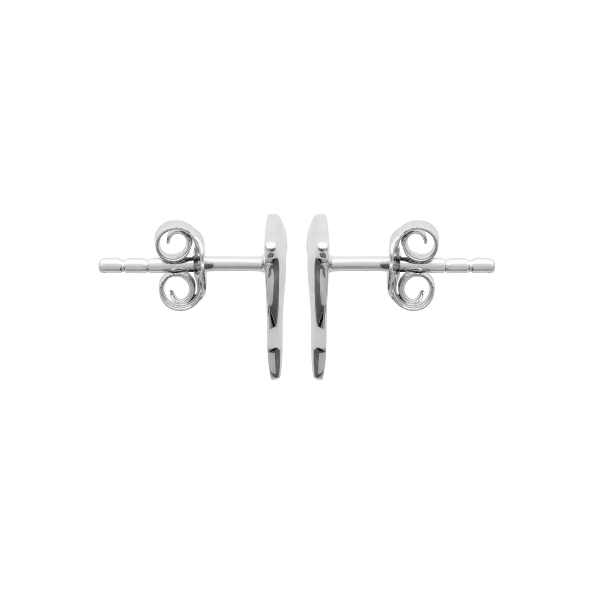 Boucles d’oreilles puces dauphin dressé enfant en argent 925 rhodié