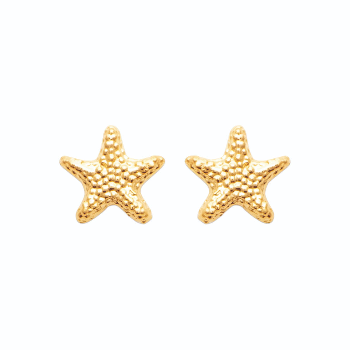 Boucles d’oreilles puces étoile de mer enfant en plaqué or