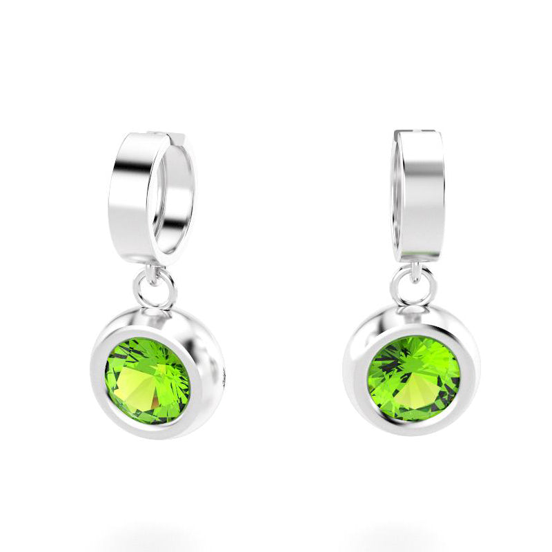 boucles oreilles indiscrète  pour en argent 950 avec peridot