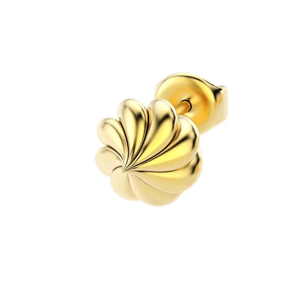 boucles d'oreilles dome pour femme en or jaune