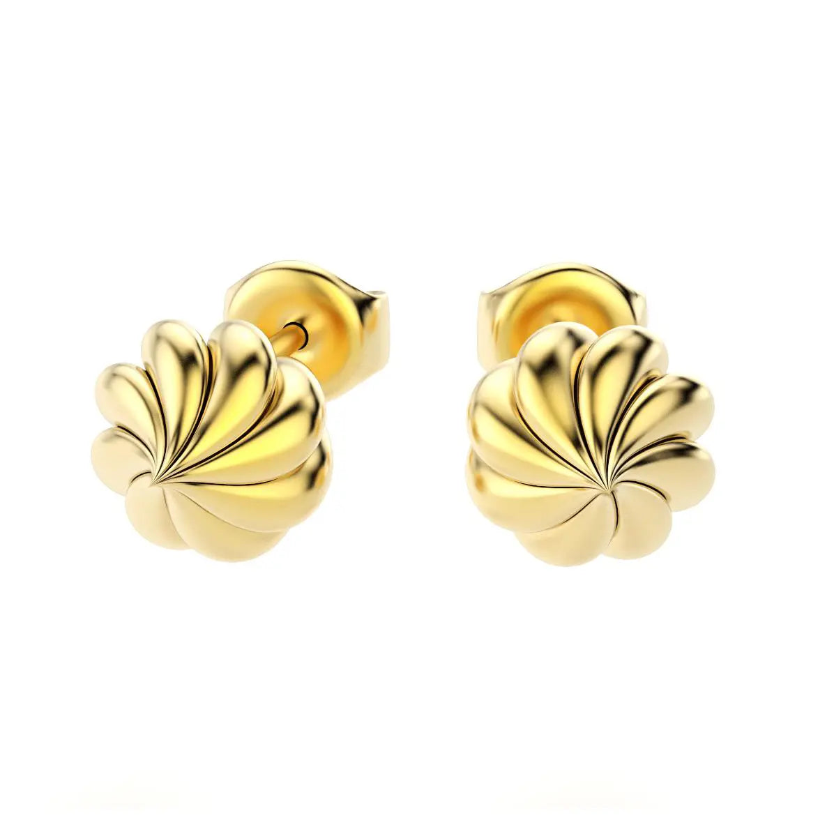 boucles d'oreilles dome pour femme en or jaune