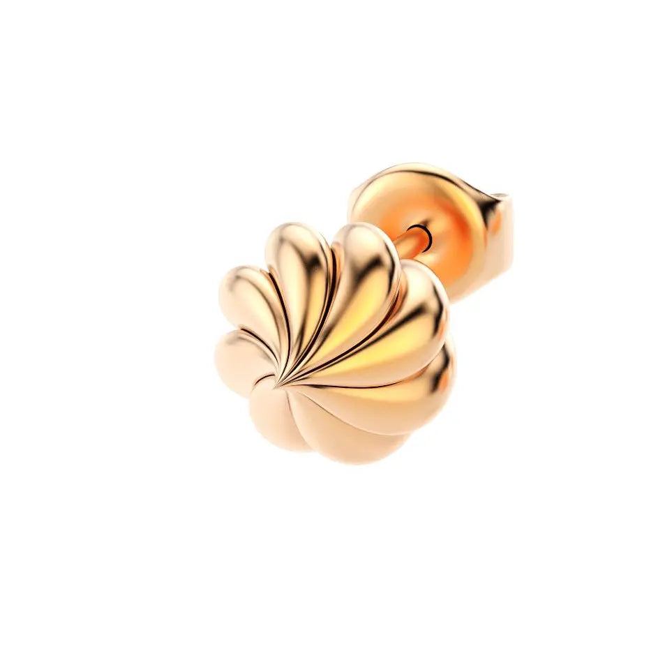 boucles d'oreilles dome pour femme en or rose