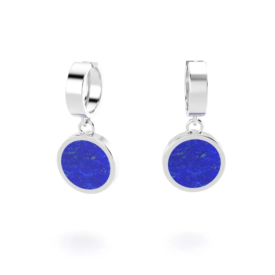 boucles oreilles pour femme en argent avec lapis lazuli