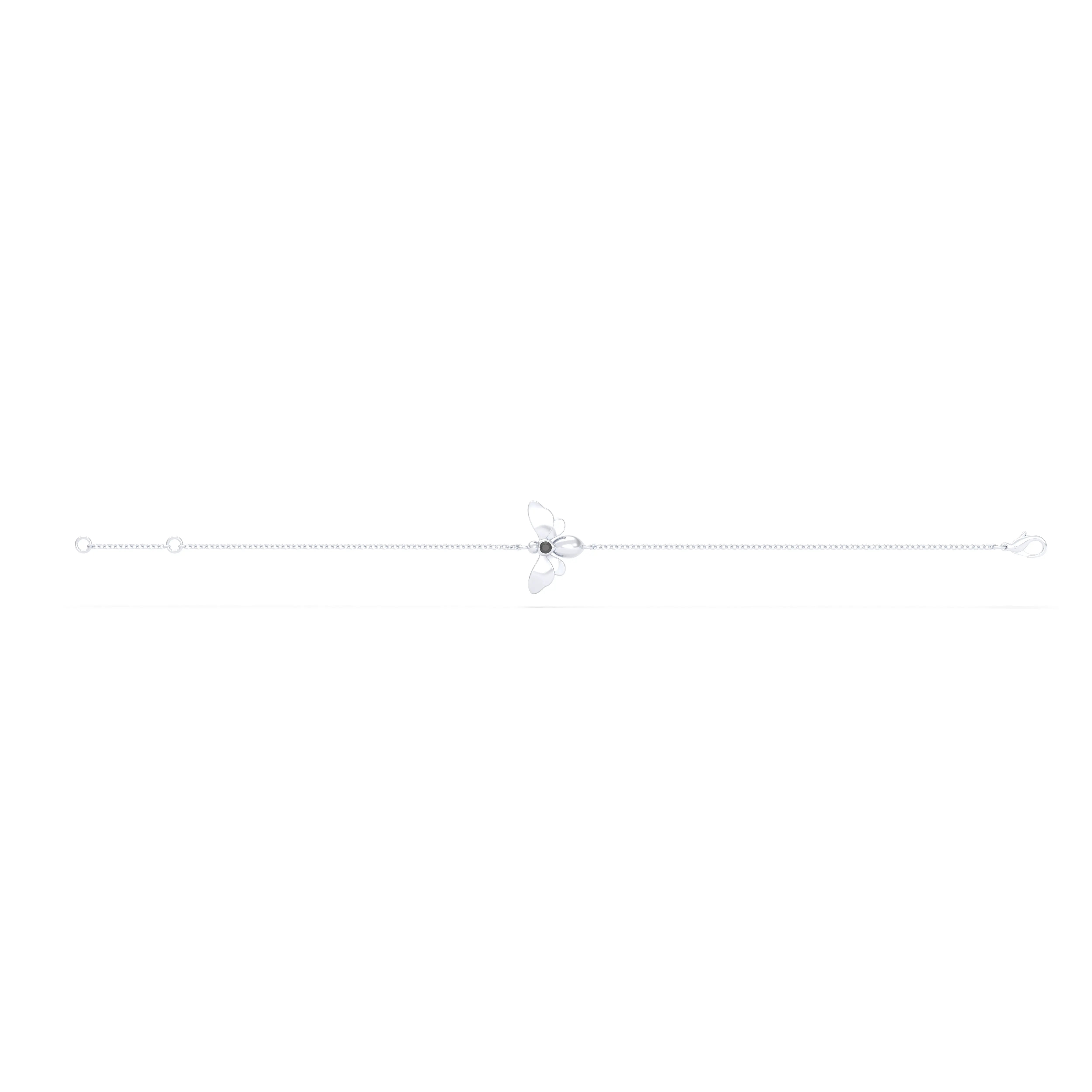 Bracelet Abeille or blanc 18 carats – pierre précieuse au choix