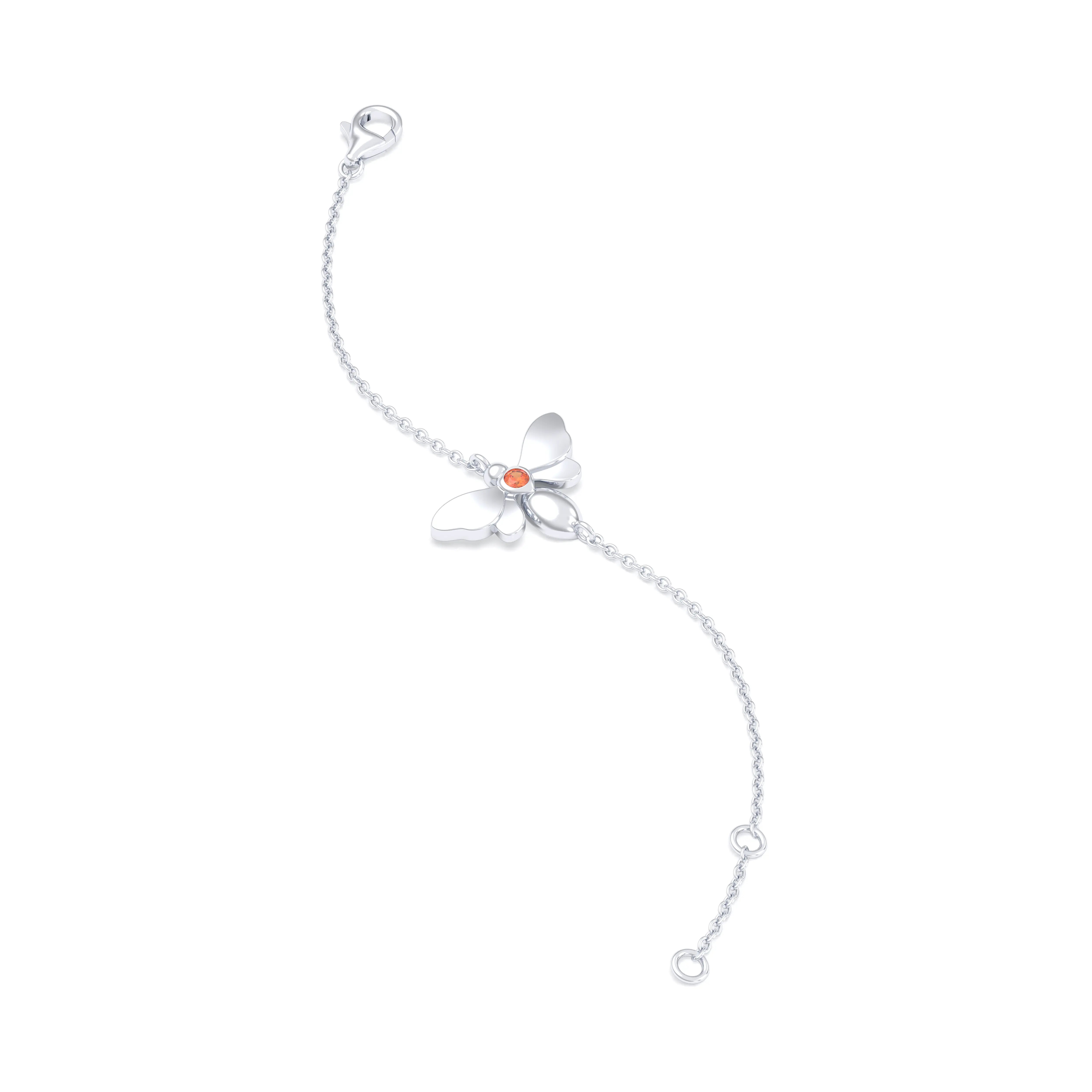 Bracelet Abeille or blanc 18 carats – pierre précieuse au choix