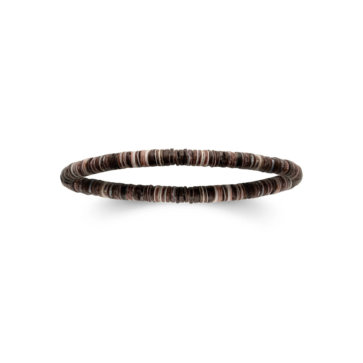 Bracelet coquillages bruns homme
