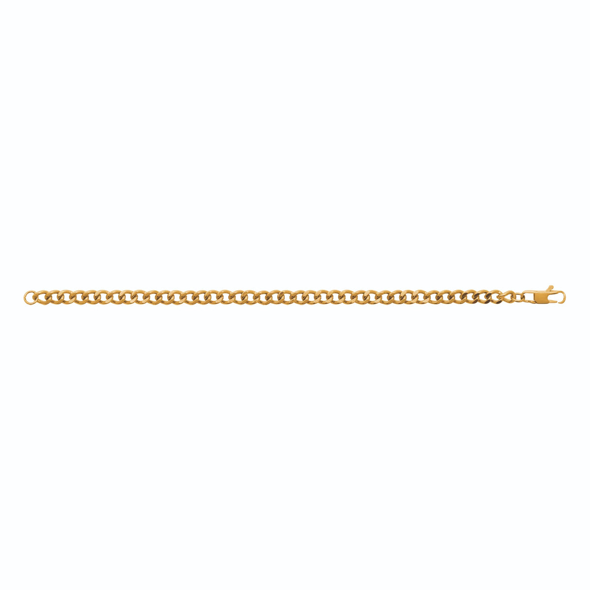 Bracelet maille gourmette en acier PVD doré homme