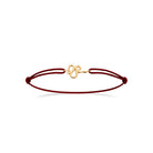 bracelet plaqué or motif serpent et cordon rouge