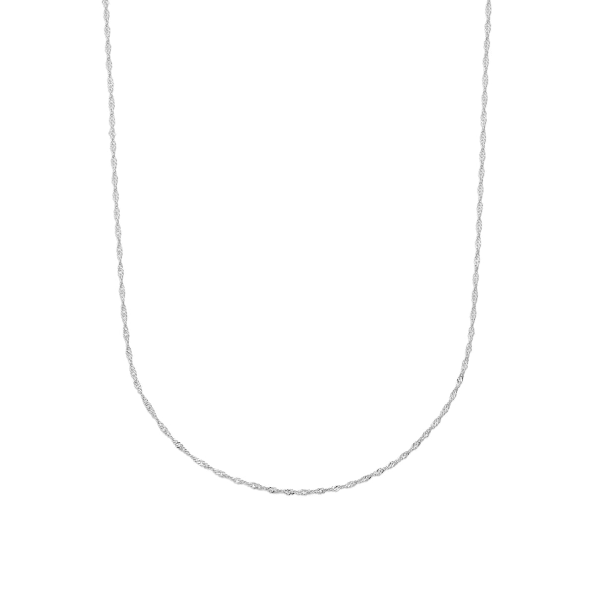 Chaîne maille Singapour 1,9 mm en argent 925 rhodié