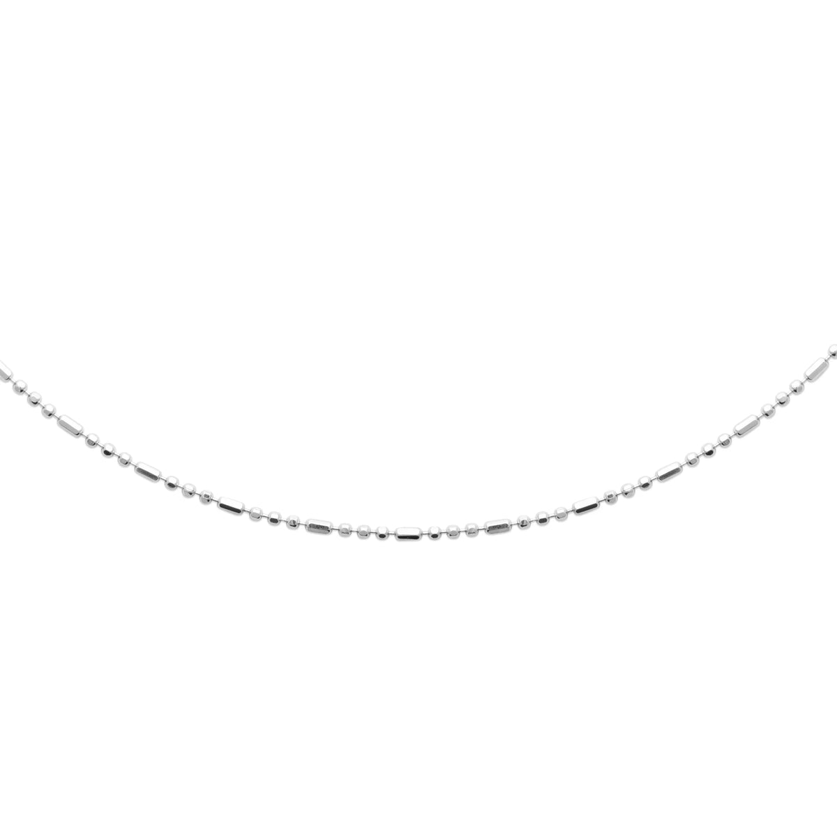 Collier chaîne à fines mailles facettées scintillantes en argent 925