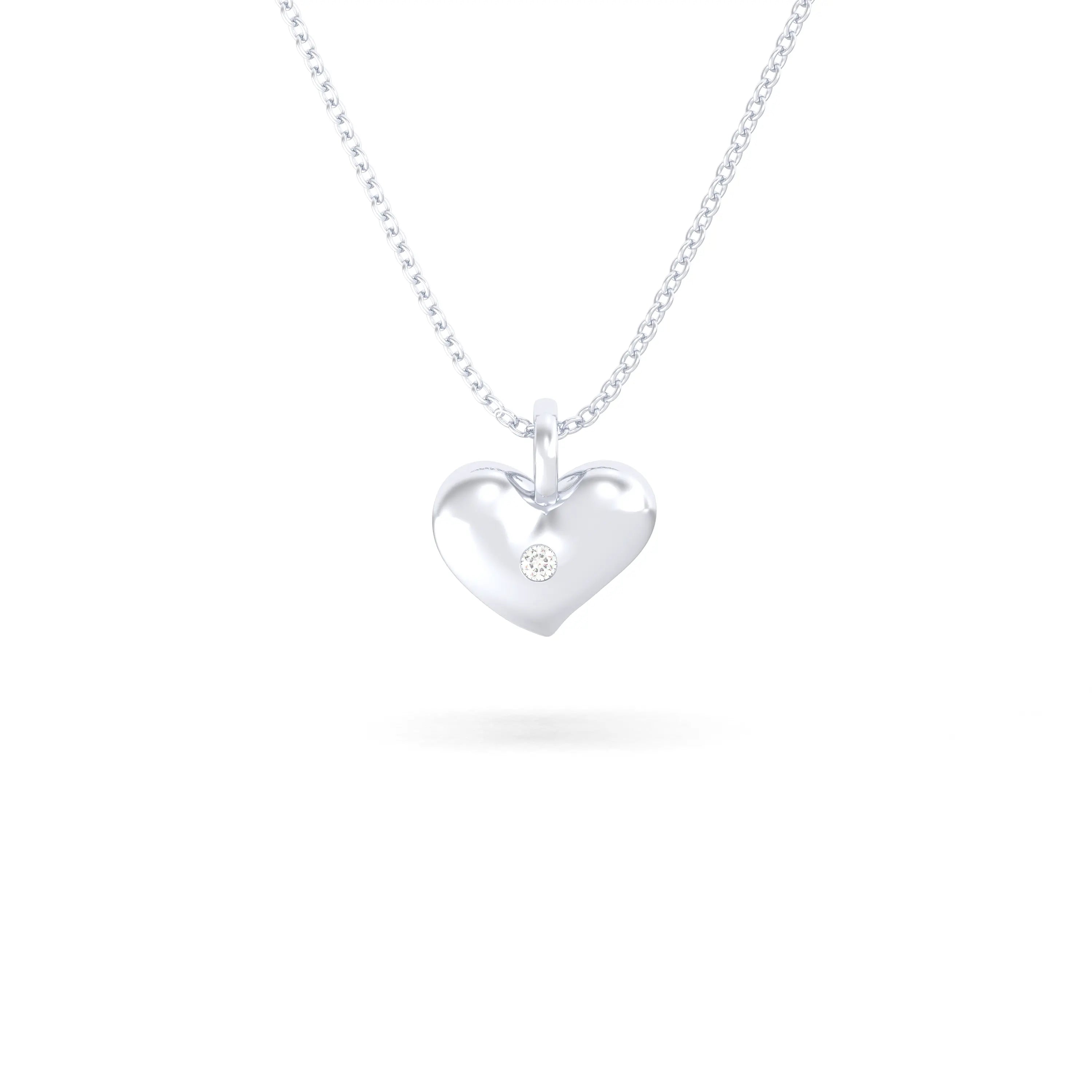 Collier Cœur Volupté en Argent 950 & Pierre au Choix - L'Écrin de vos Émotions