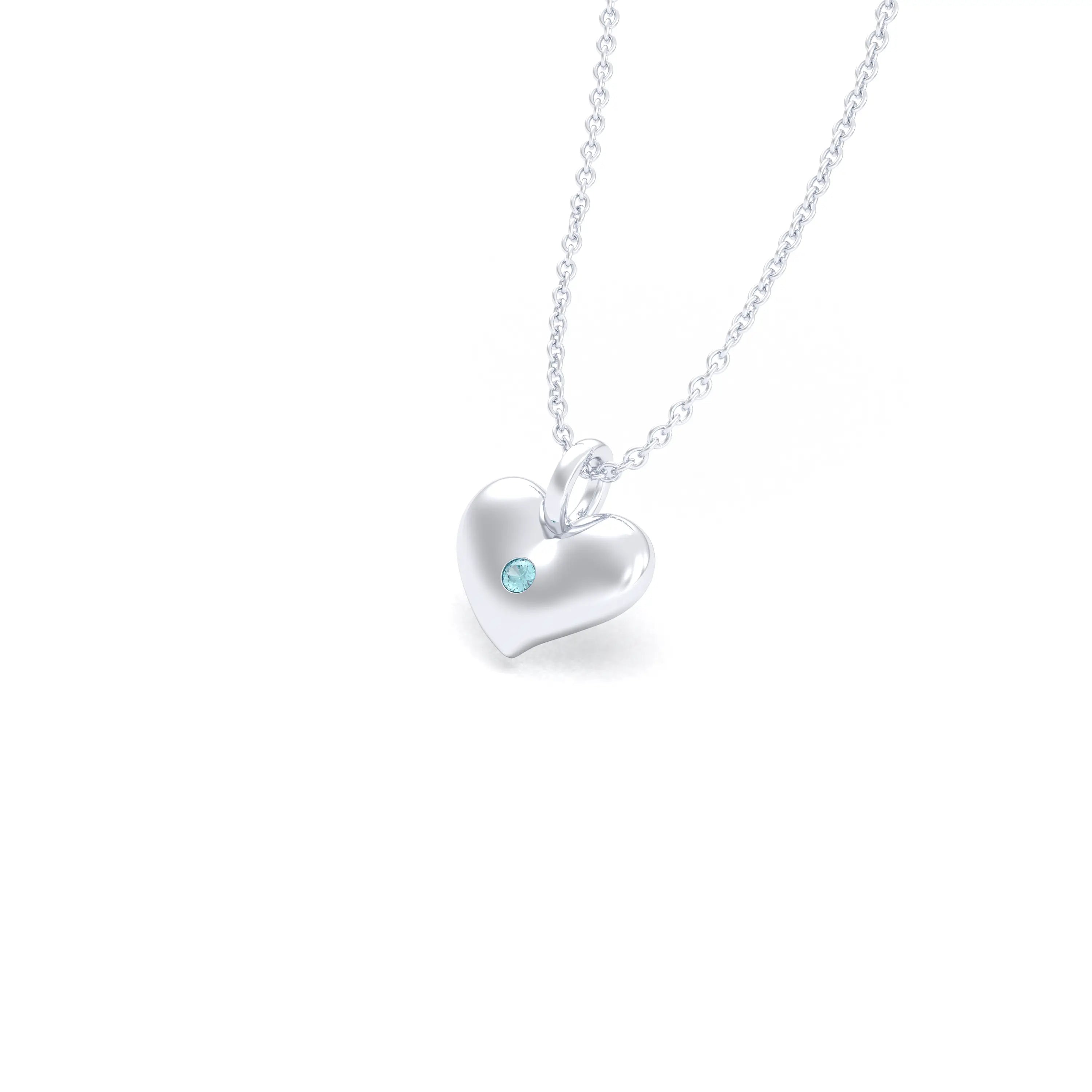 Collier Cœur Volupté en Argent 950 & Pierre au Choix - L'Écrin de vos Émotions Topaze