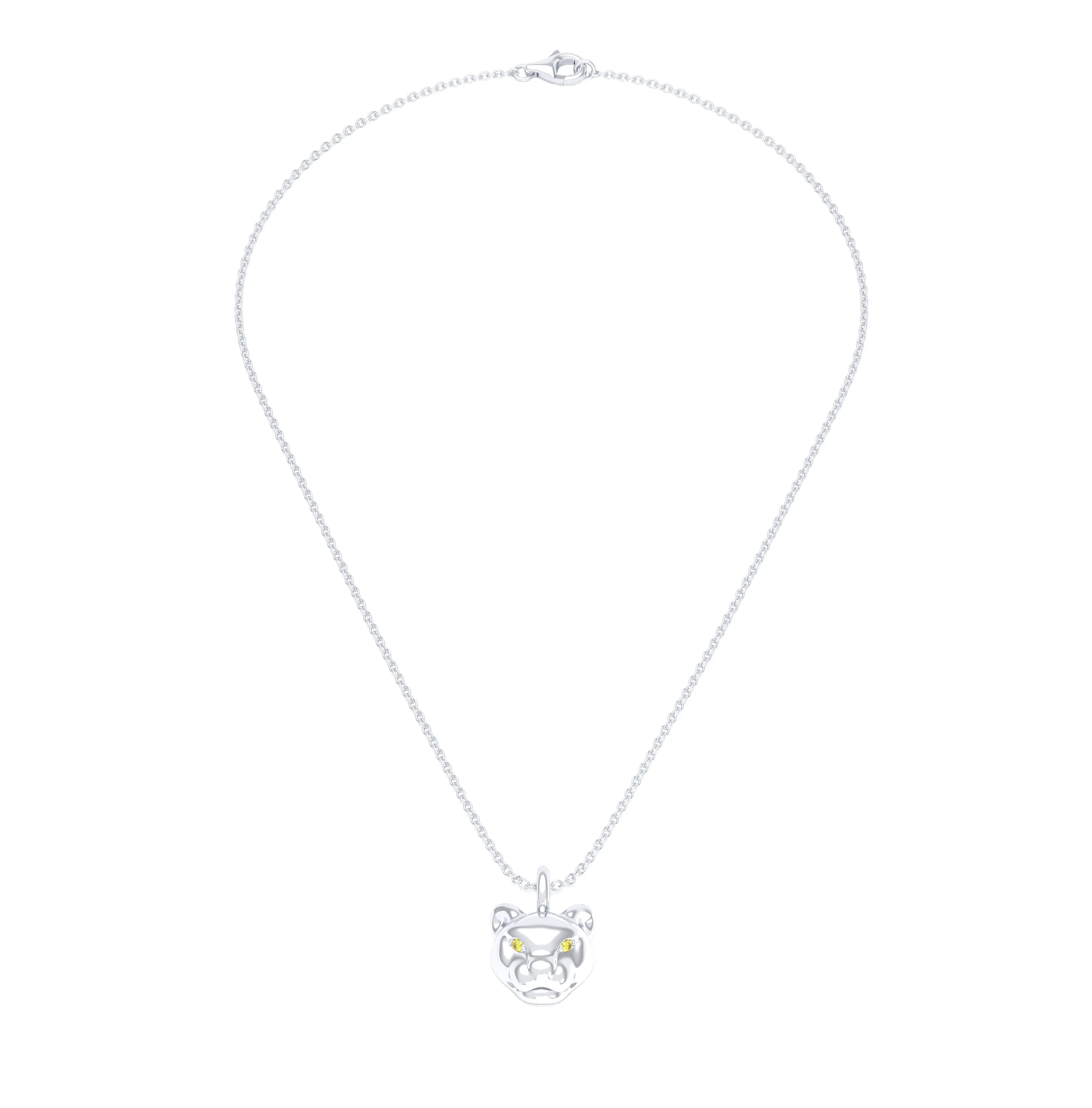 Collier Féline en Argent 950 et Pierres Précieuses