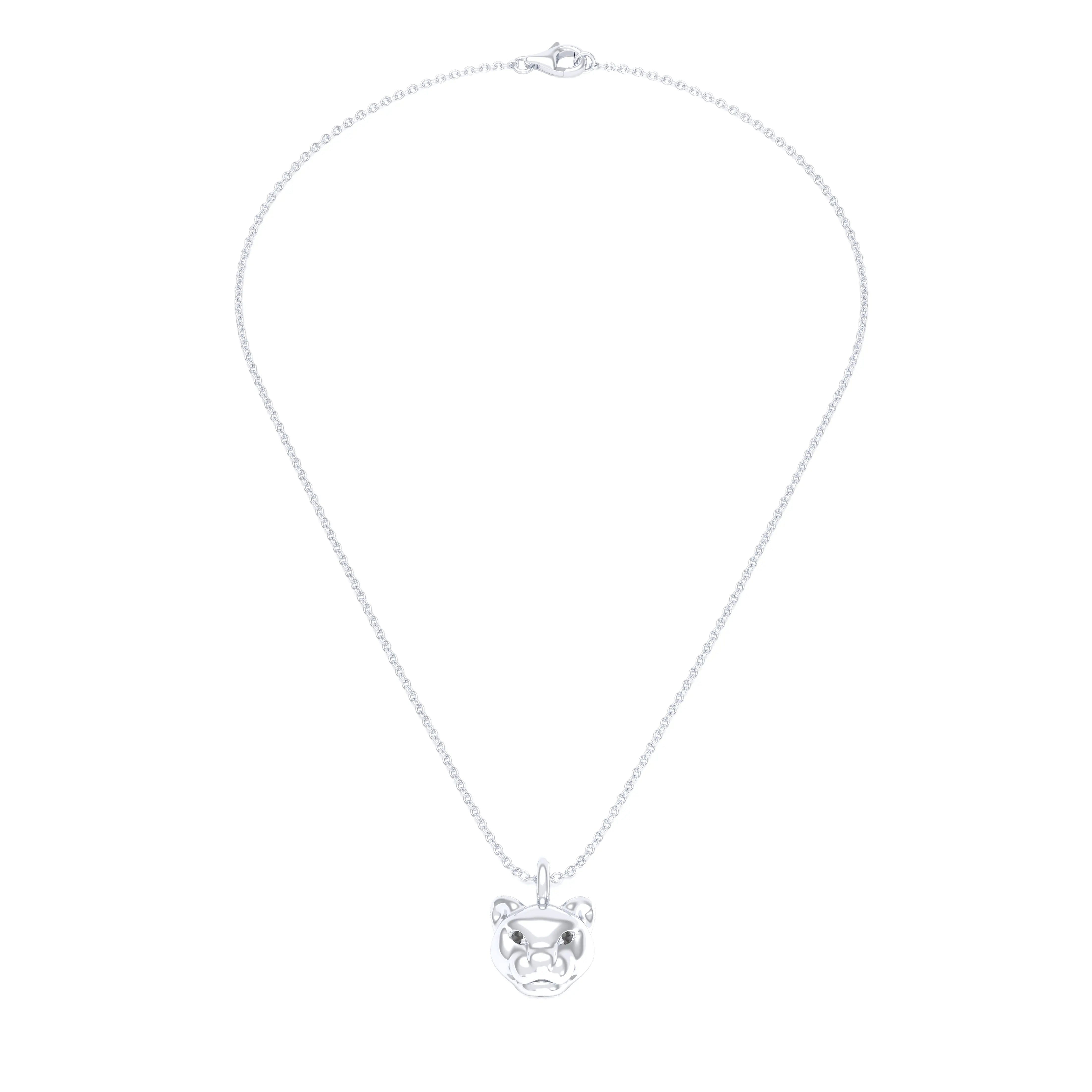 Collier Féline en Argent 950 et Pierres Précieuses