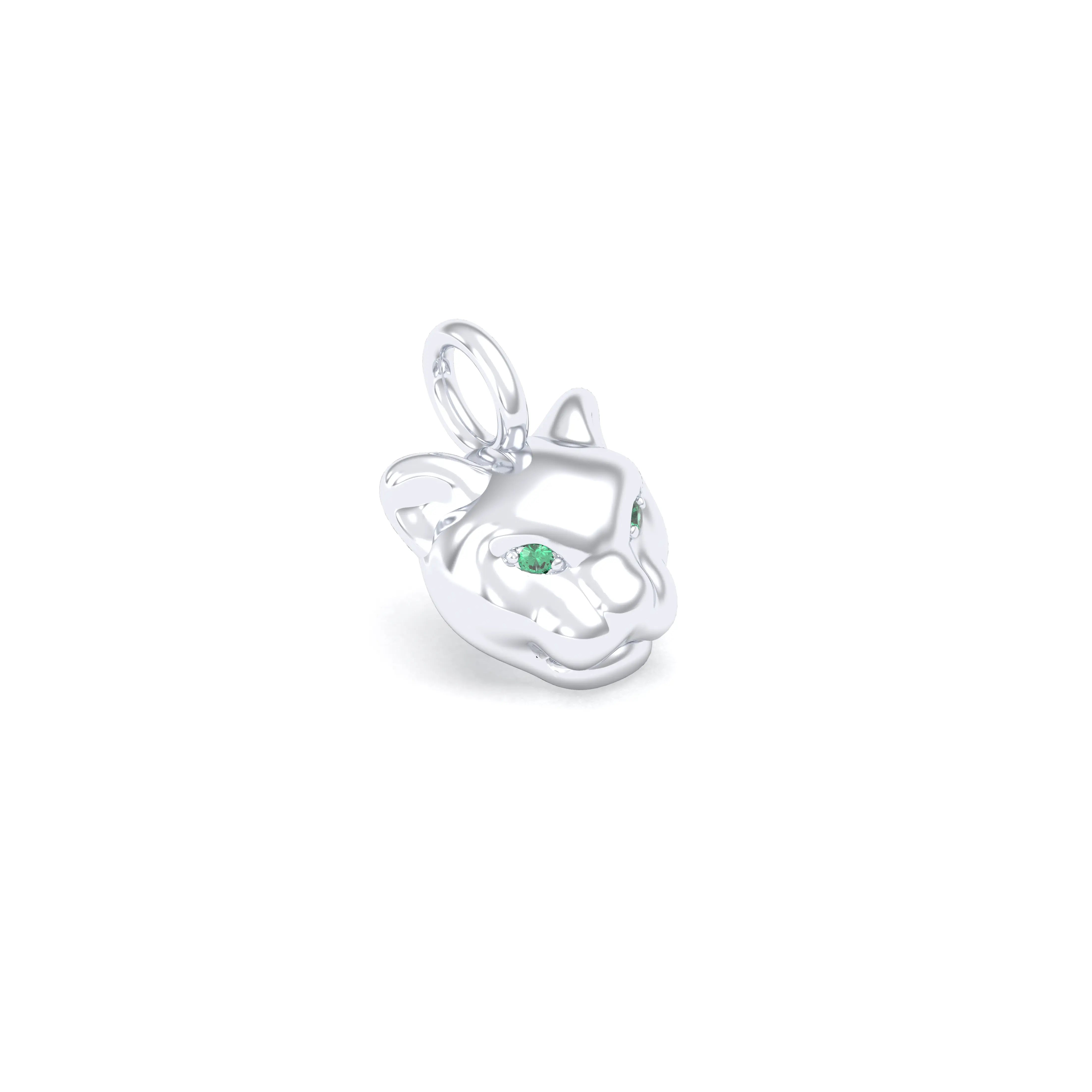 Collier Féline en Argent 950 et Pierres Précieuses