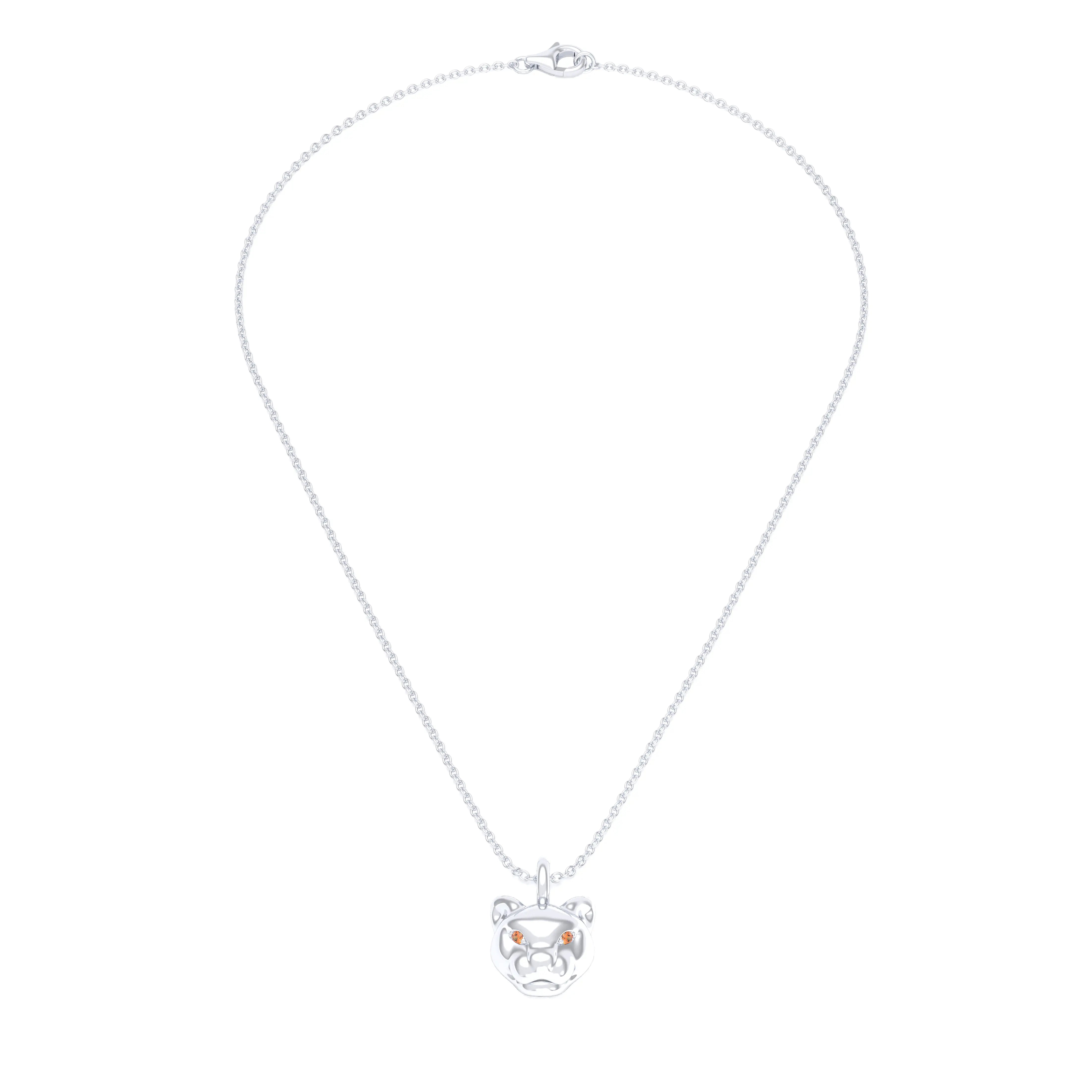Collier Féline en Argent 950 et Pierres Précieuses