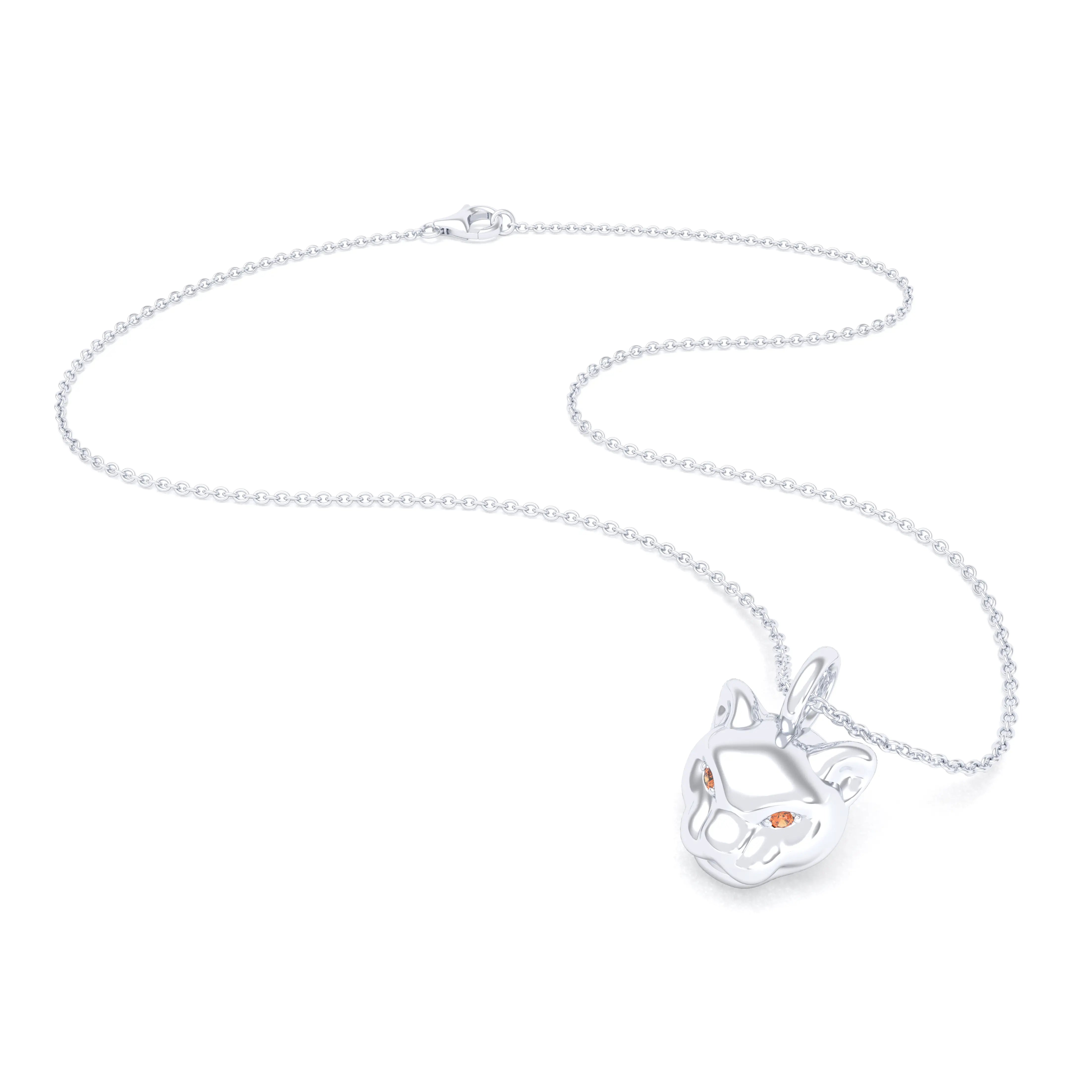 Collier Féline en Argent 950 et Pierres Précieuses