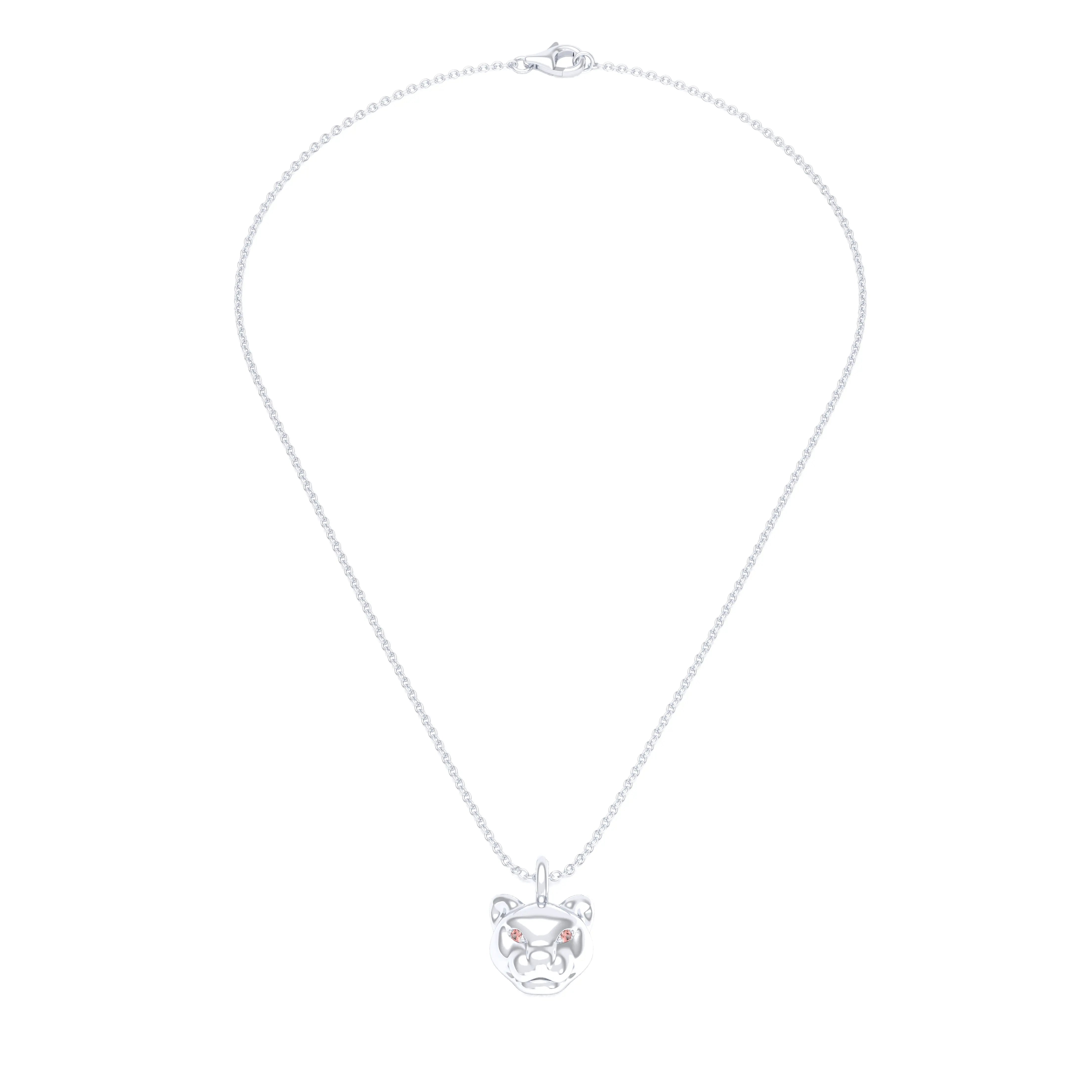 Collier Féline en Argent 950 et Pierres Précieuses