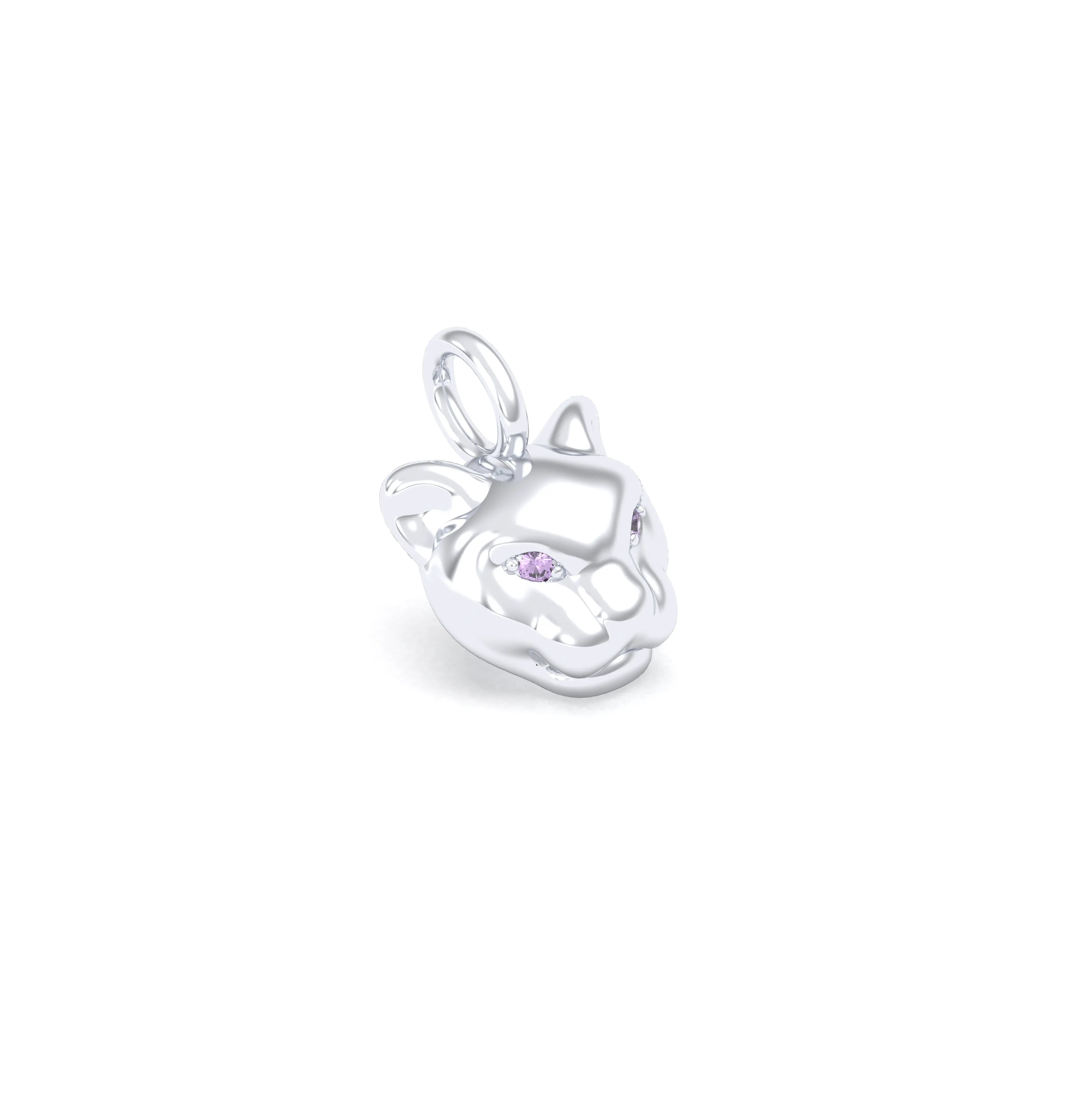 Collier Féline en Argent 950 et Pierres Précieuses