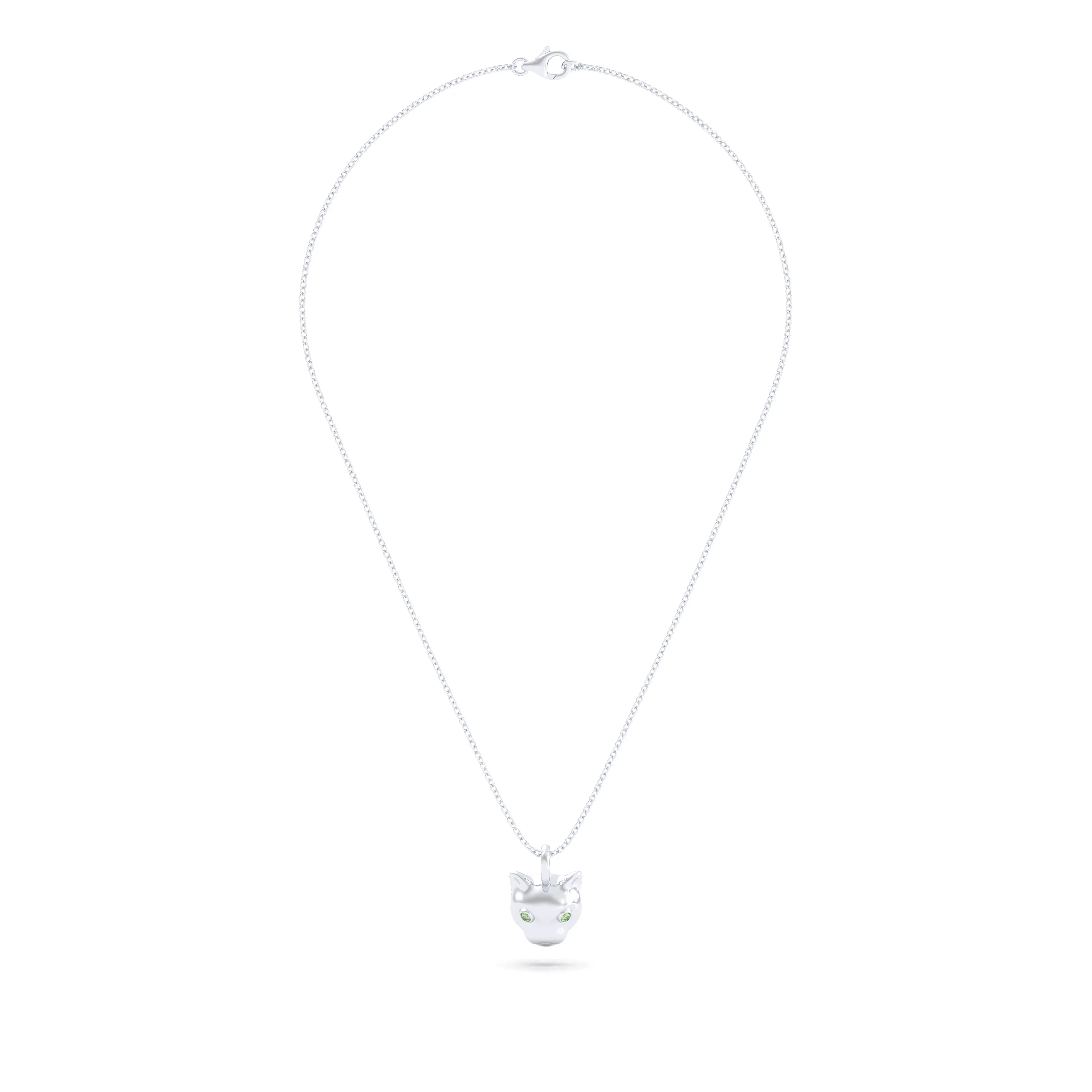 Collier “Féline” en Argent 950 et Pierres Fines – L'Éclat Indomptable