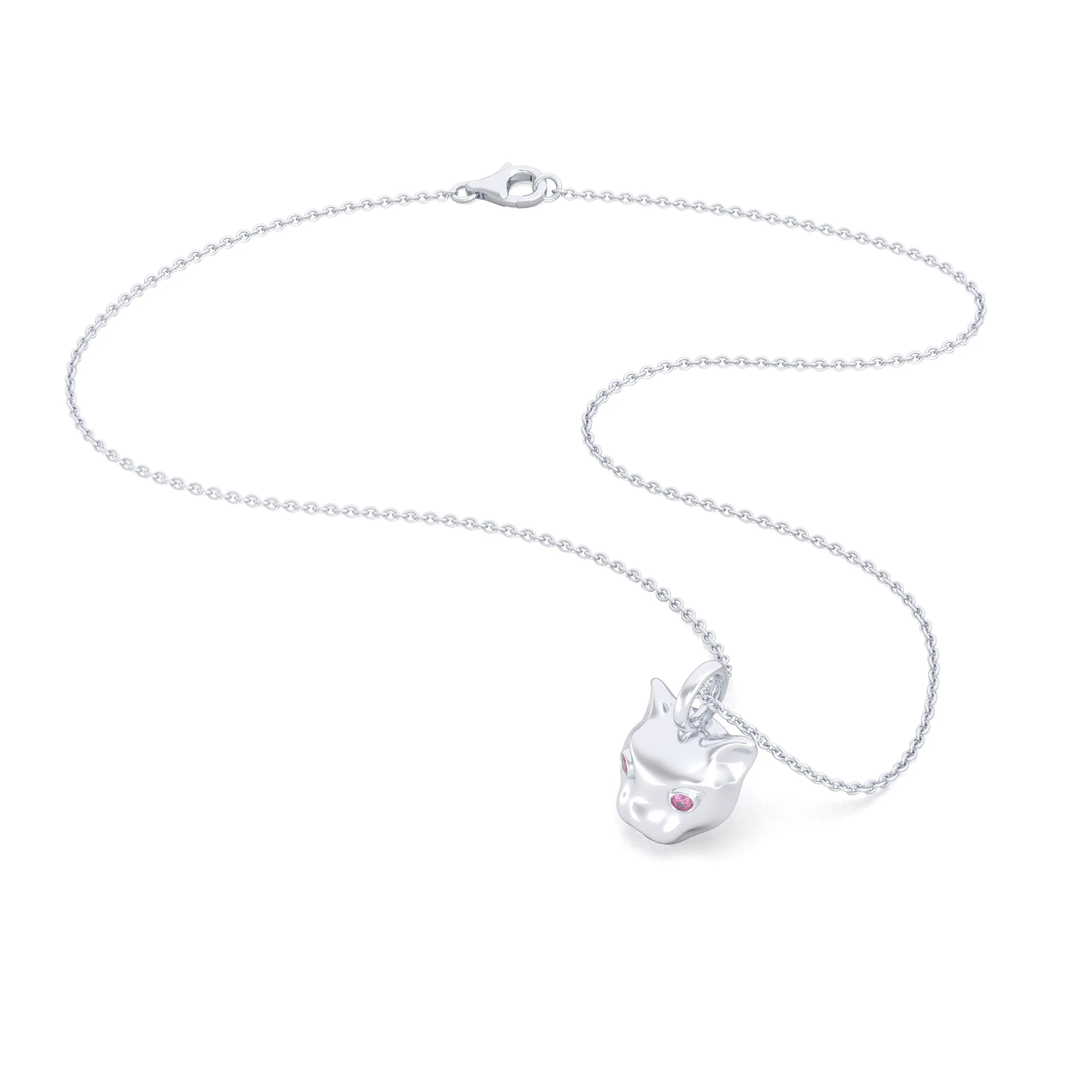 Collier “Féline” en Argent 950 et Pierres Fines – L'Éclat Indomptable