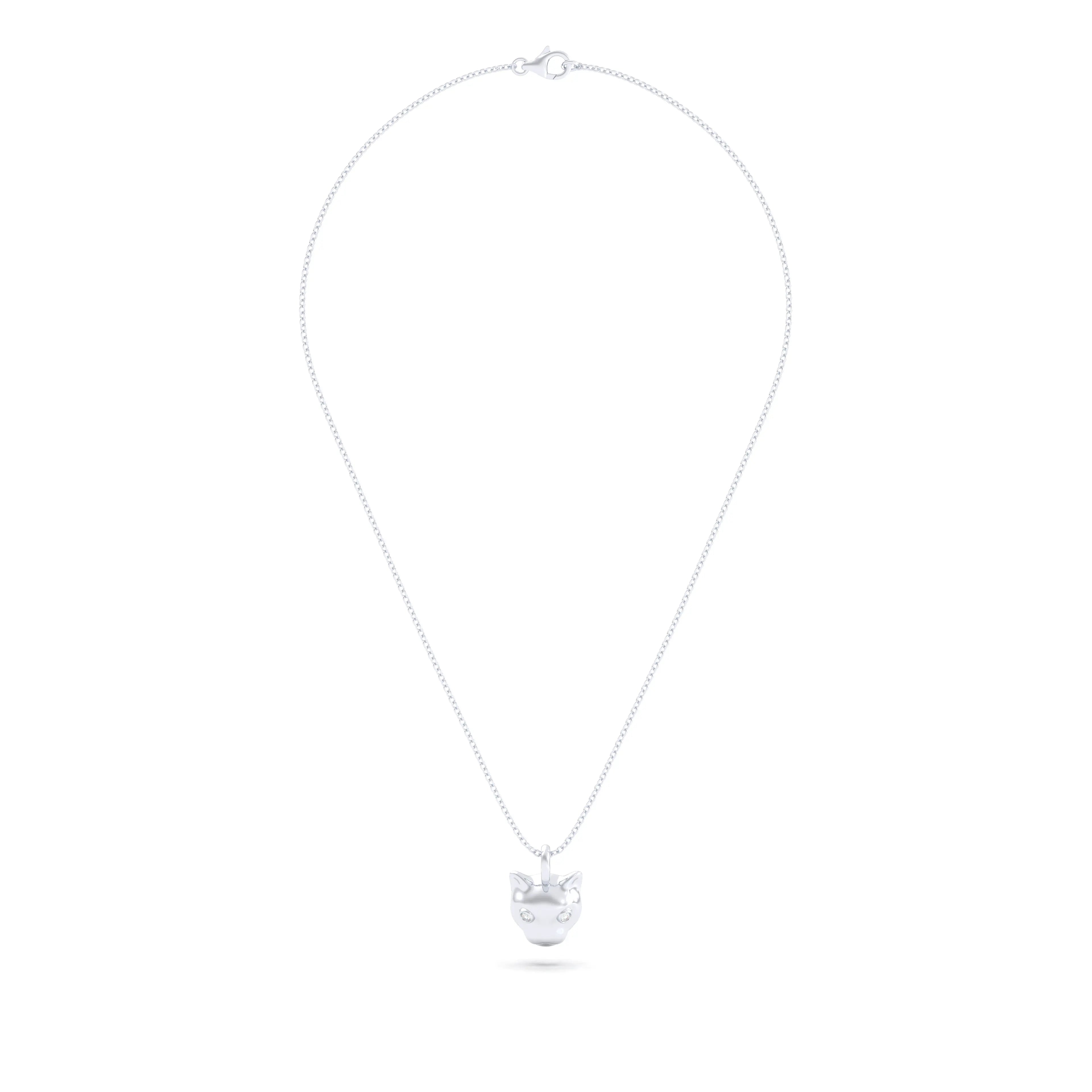 Collier “Féline” en Argent 950 et Pierres Précieuses