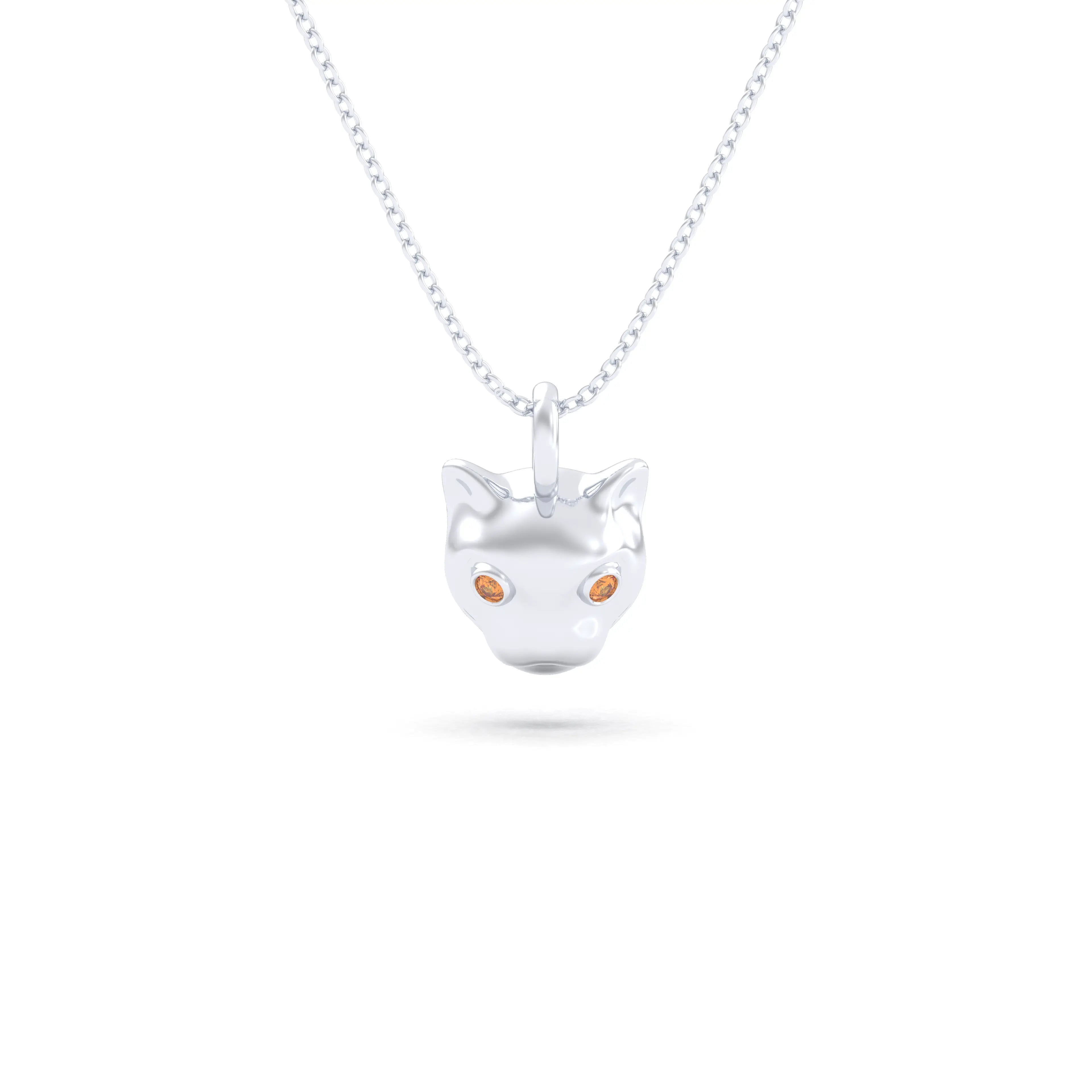 Collier “Féline” en Argent 950 et Pierres Précieuses