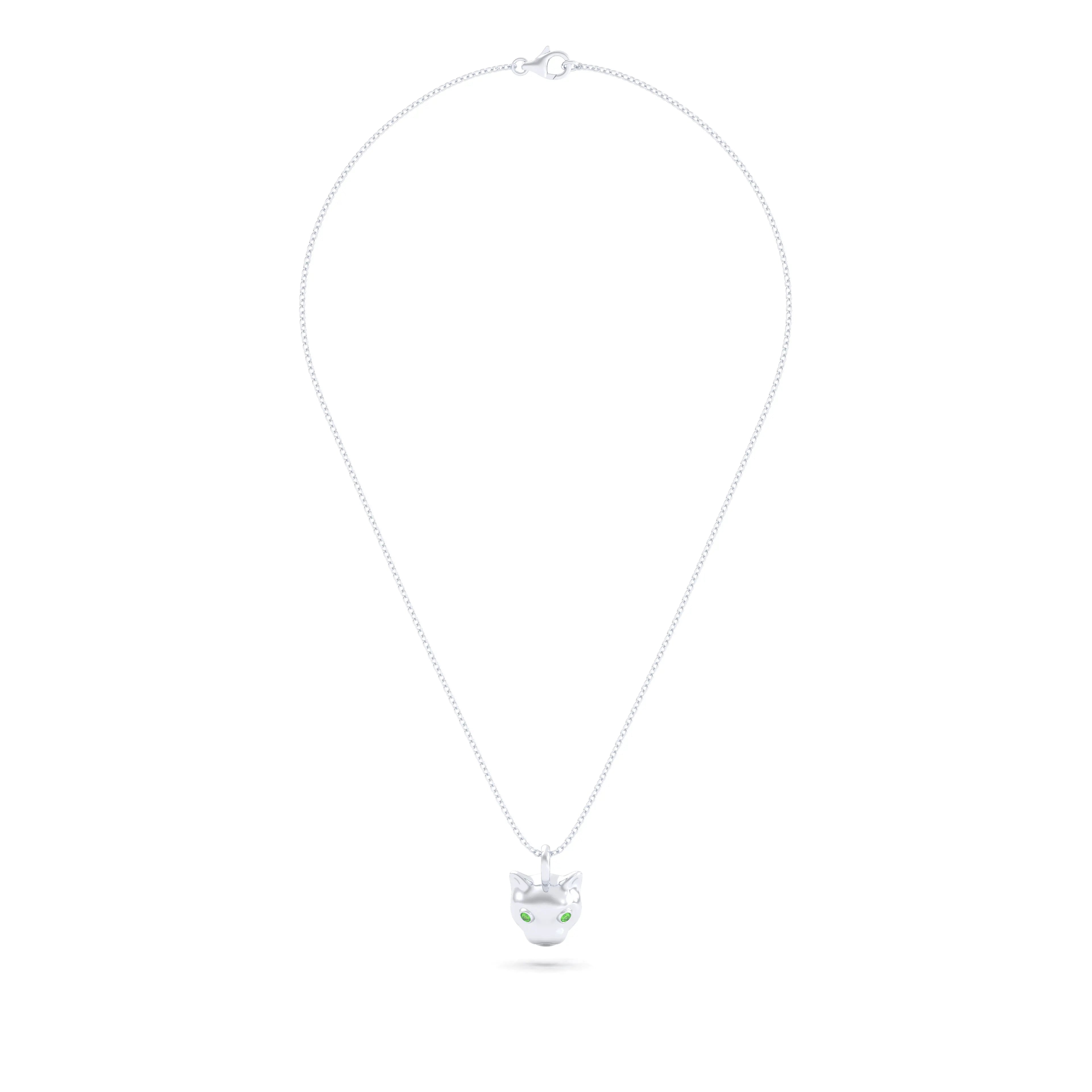 Collier “Féline” en Argent 950 et Pierres Précieuses