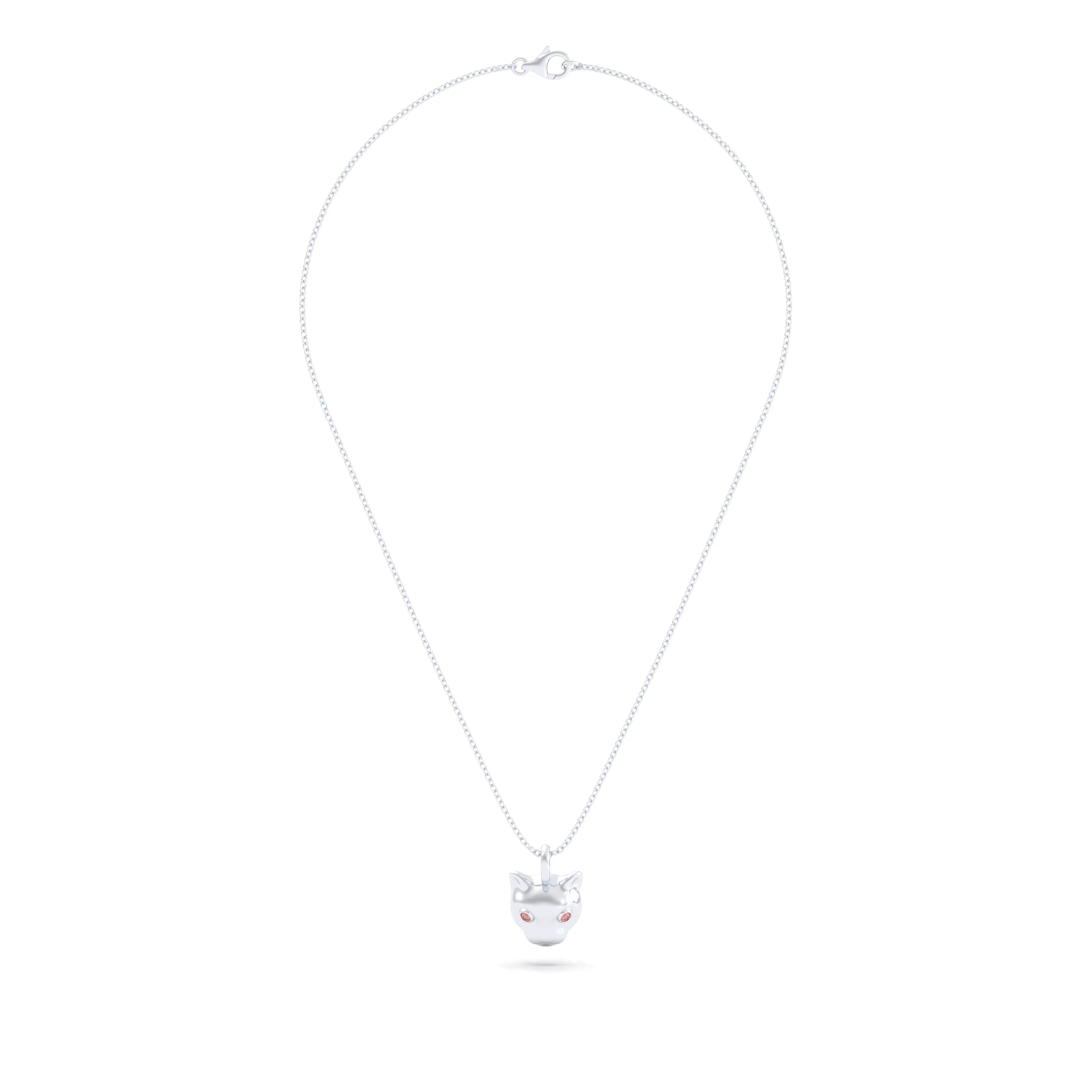 Collier “Féline” en Argent 950 et Pierres Précieuses