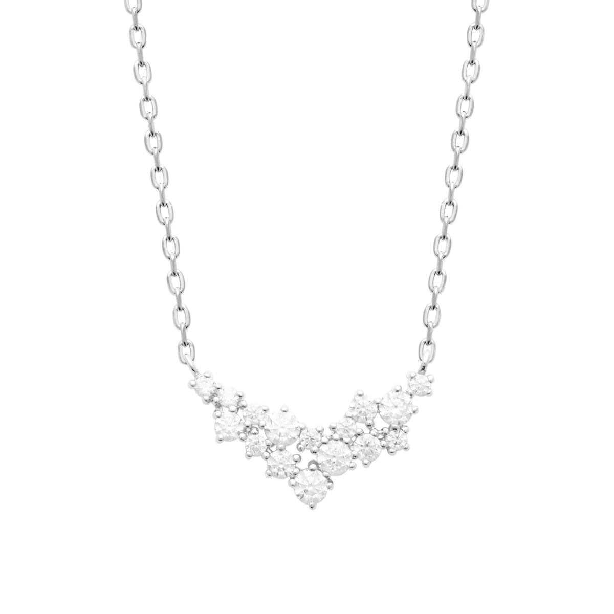 Collier guirlande de zircons en argent 925