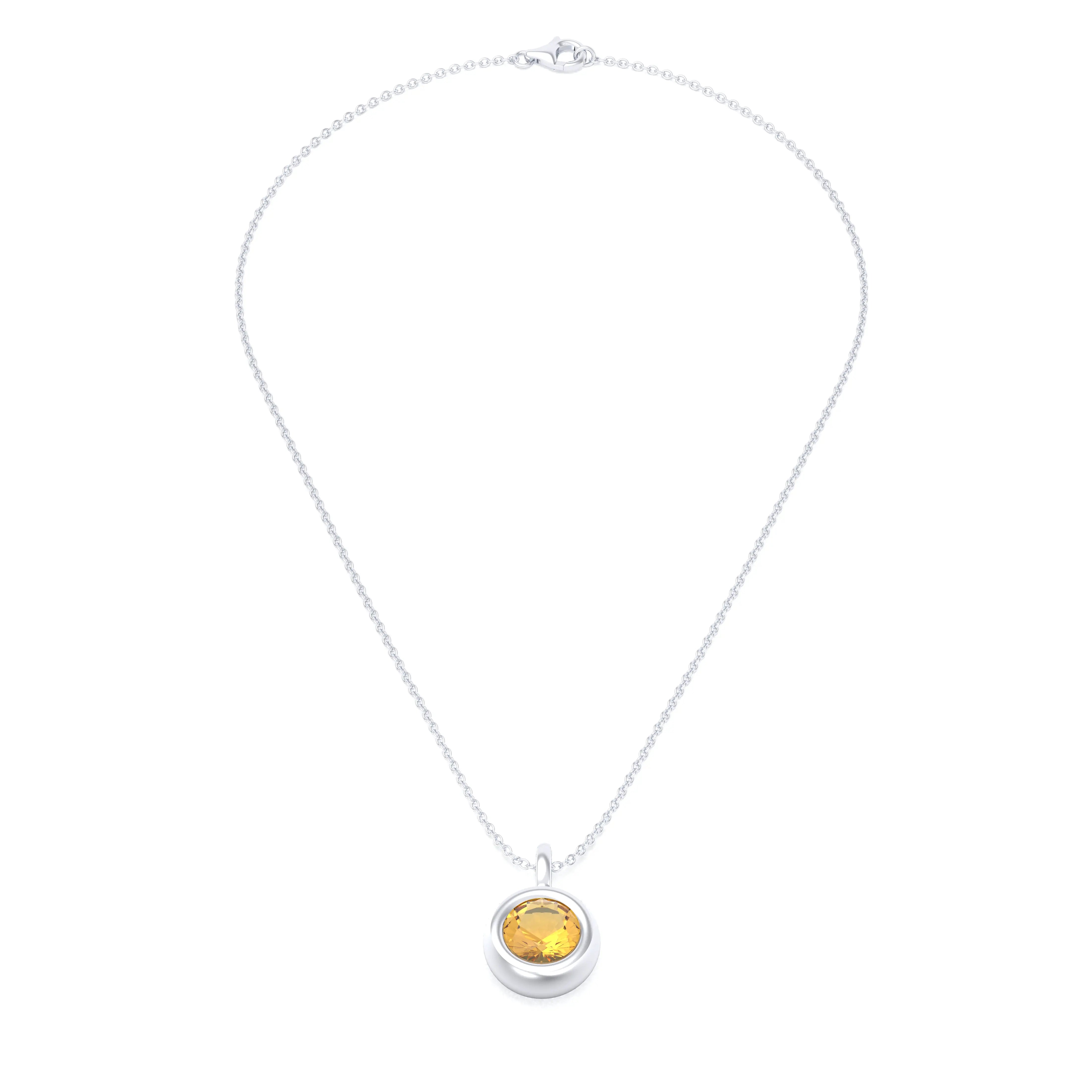 Collier Indiscret en argent 950 personnalisable avec pierre fine au choix
