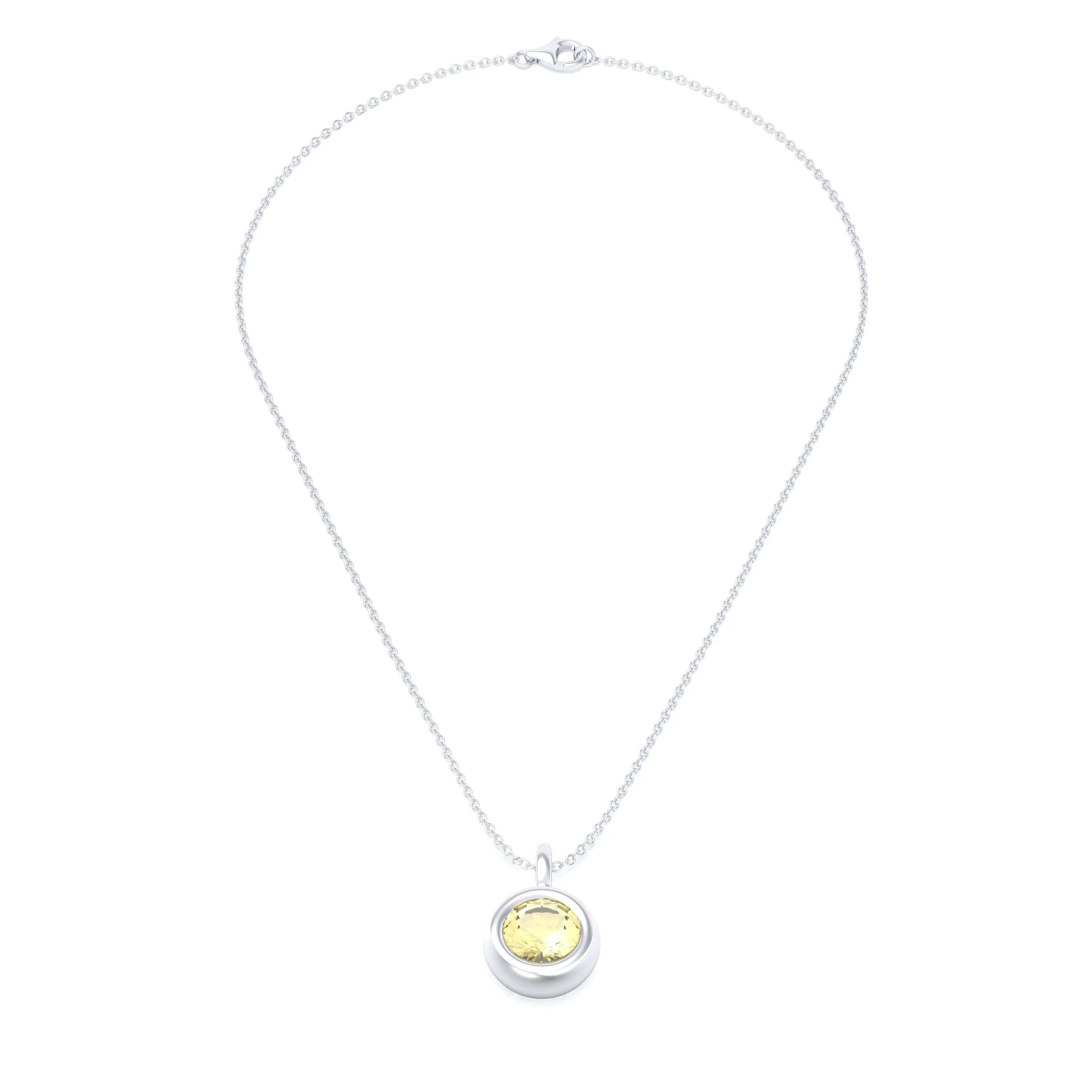 Collier Indiscret en argent 950 personnalisable avec pierre fine au choix